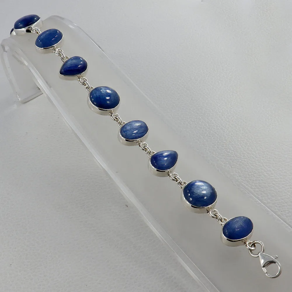 Genuine Kyanite Cab Sterling Silver Bracelets