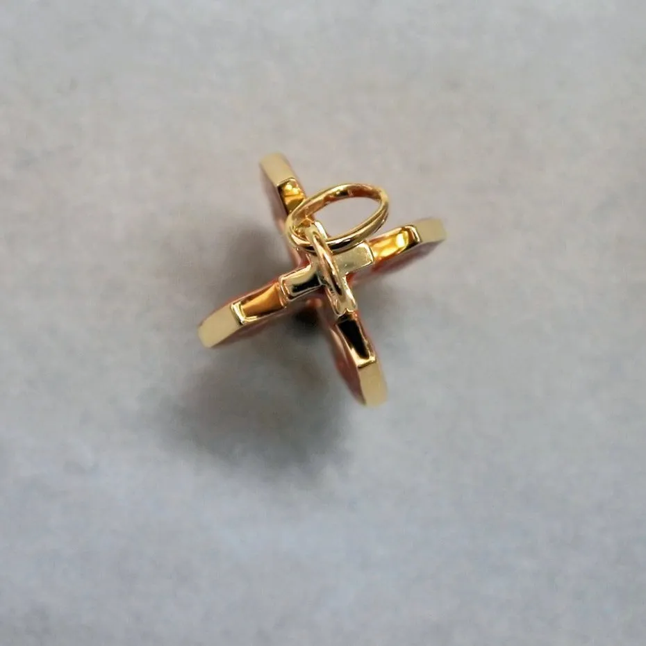 Gold 3D Star of Life Medical Charm