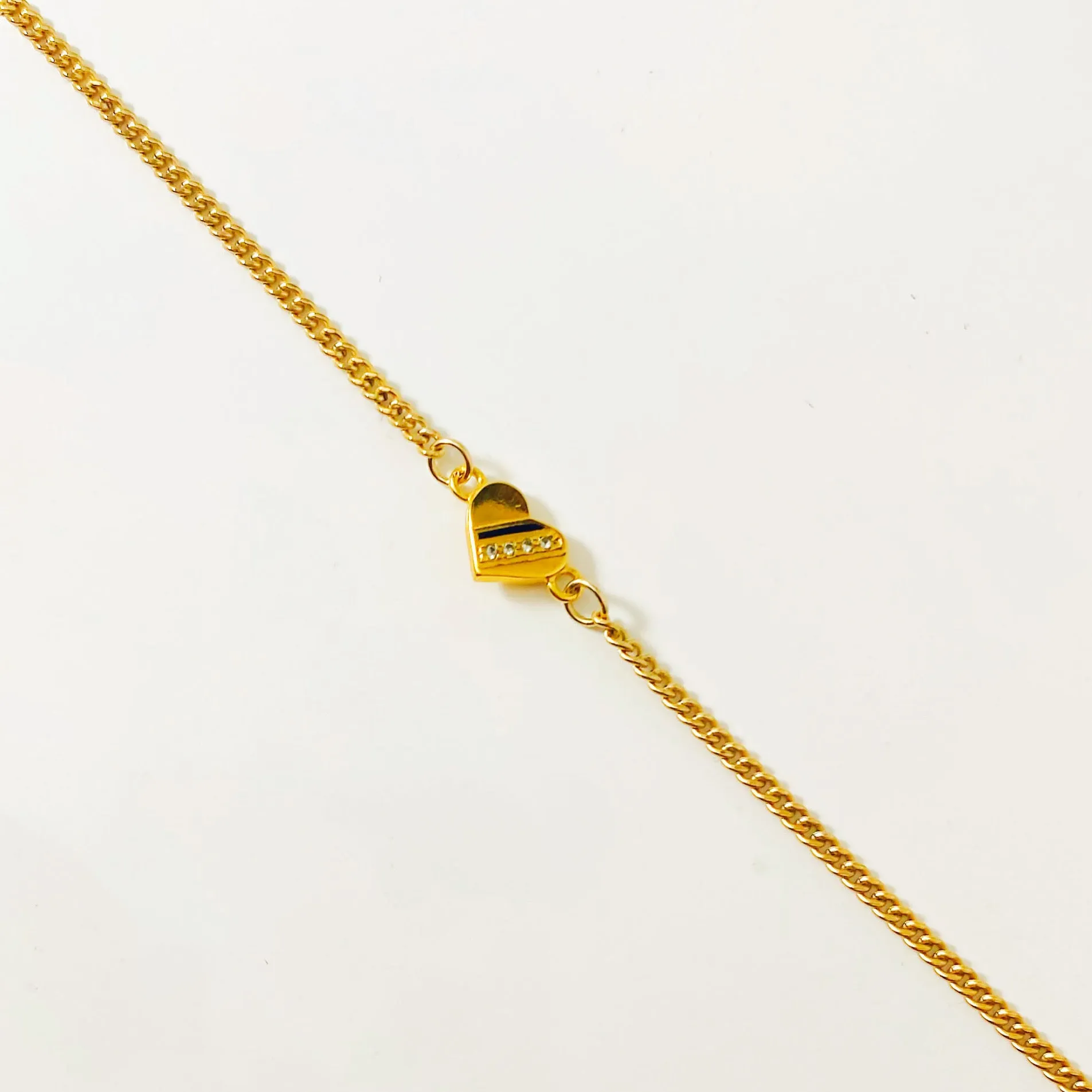Gold Love Heart Charm Bracelet