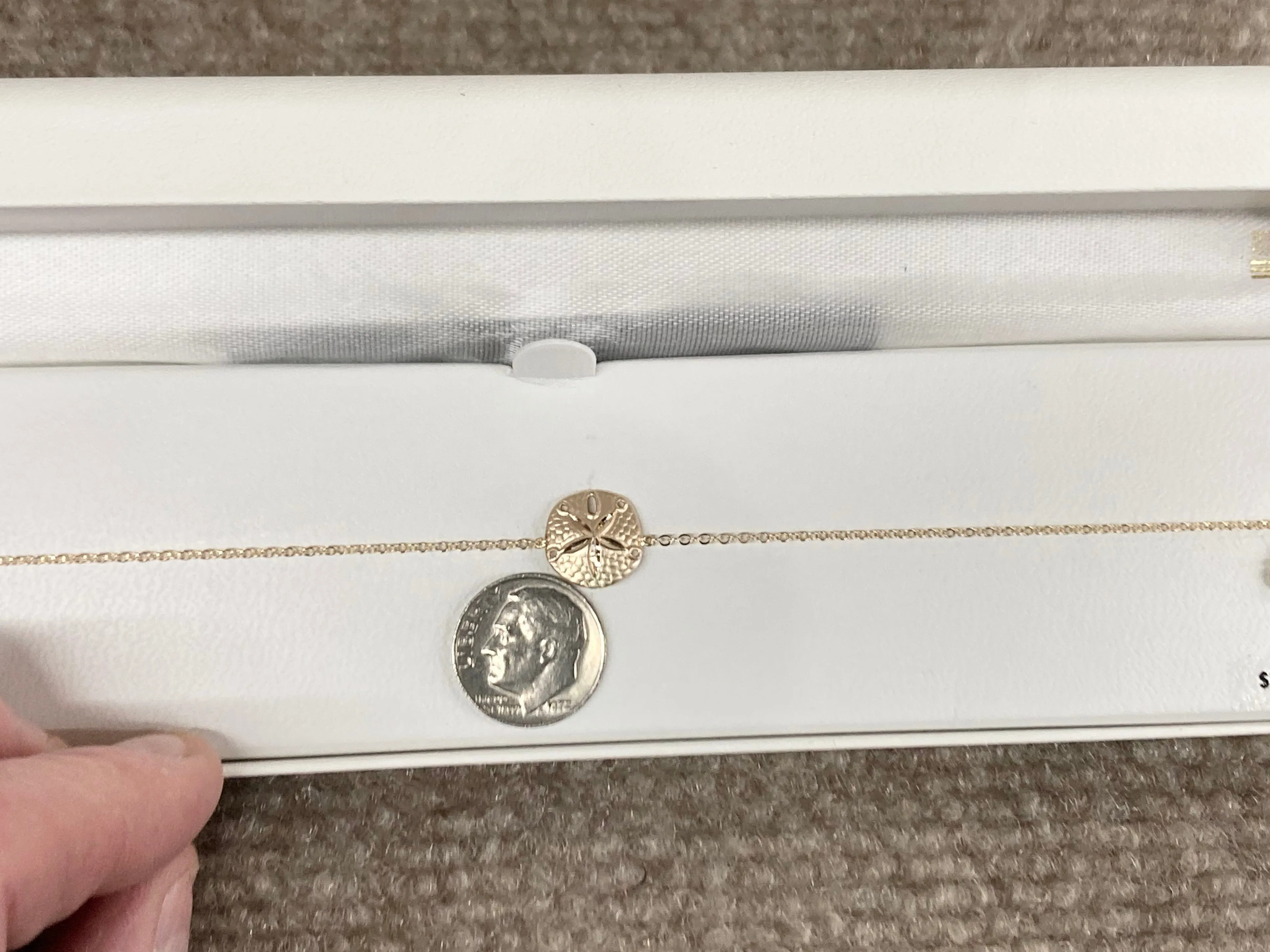 Gold Sand Dollar Adjustable Bracelet