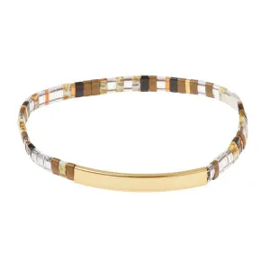 Good Karma Miyuki Bracelet - Sparkle & Shine // Topaz/Gold