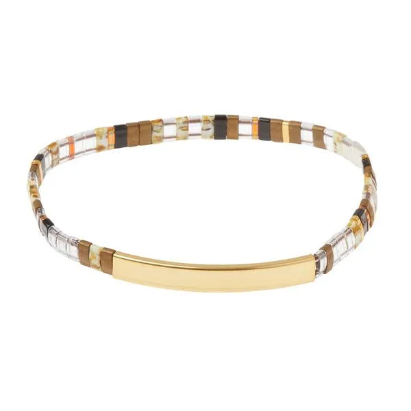 Good Karma Miyuki Bracelet - Sparkle & Shine // Topaz/Gold