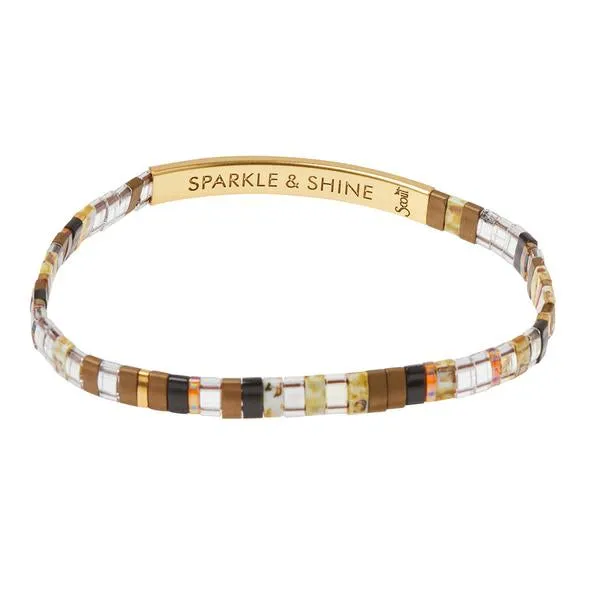 Good Karma Miyuki Bracelet - Sparkle & Shine // Topaz/Gold