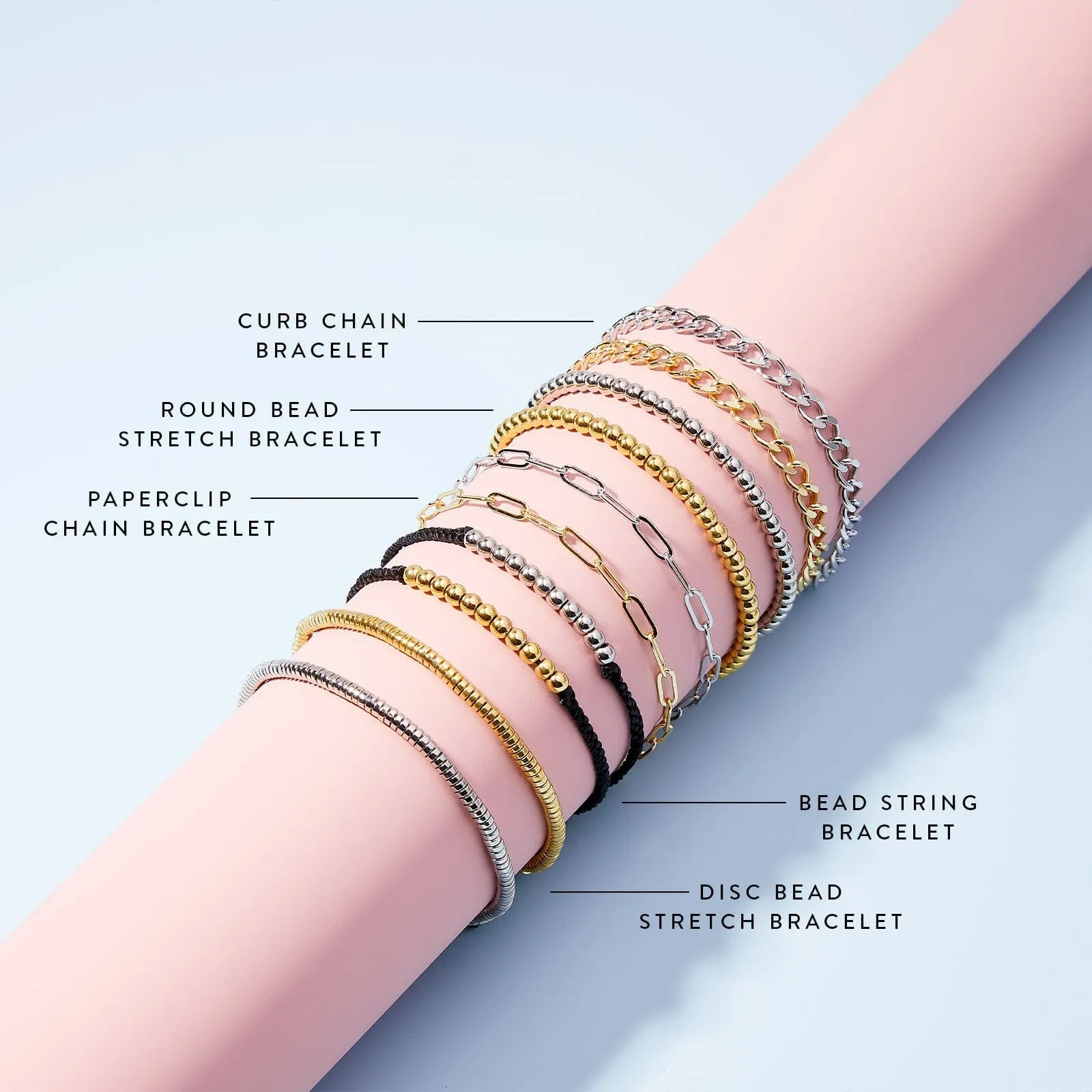 Harper Disc Bead Stretch Bracelet