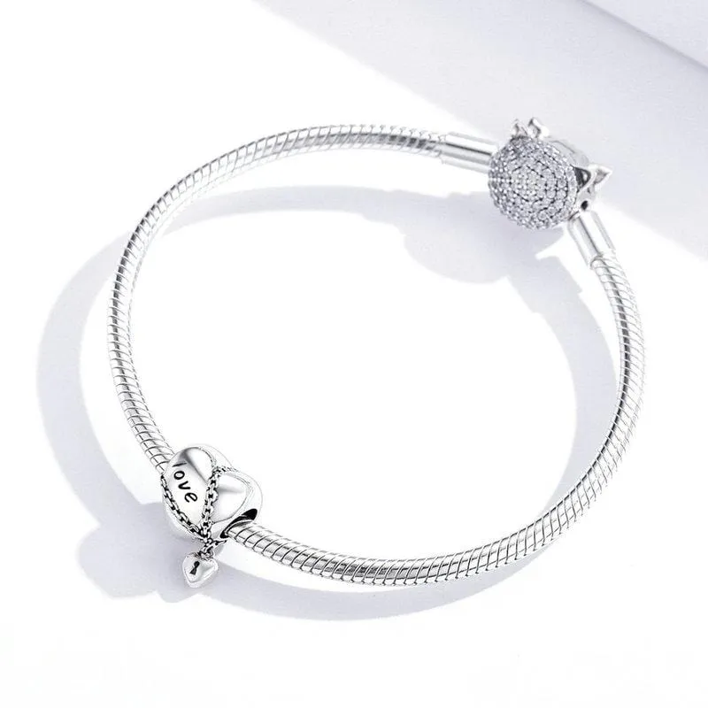 Heart Love Forever Lock Charm