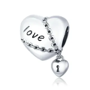 Heart Love Forever Lock Charm