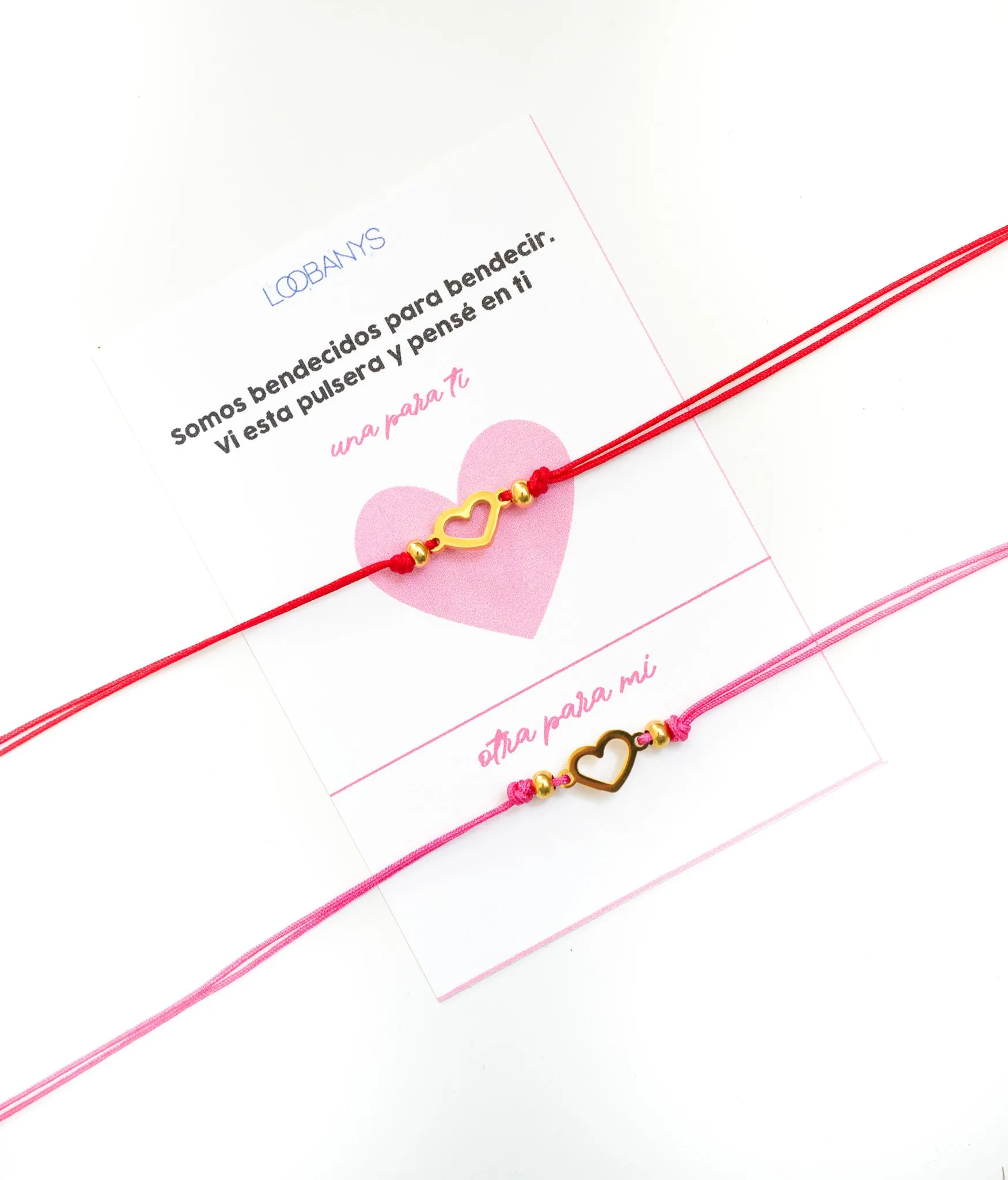 Heart una para ti y para mi Thread Bracelet