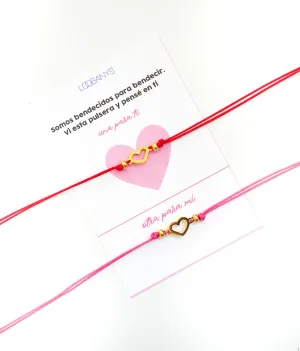 Heart una para ti y para mi Thread Bracelet