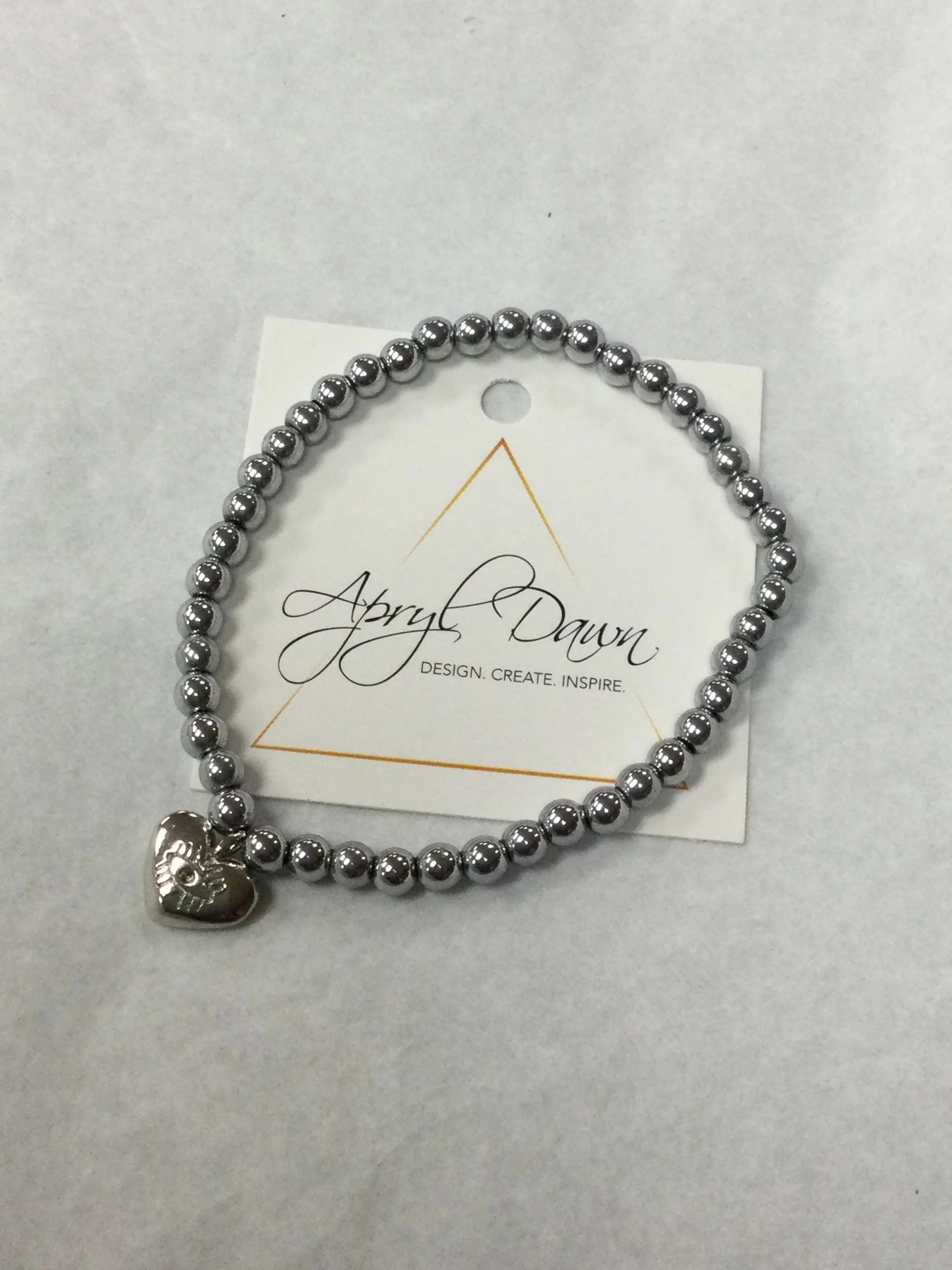 Hematite Bracelet with Evil Eye Charm