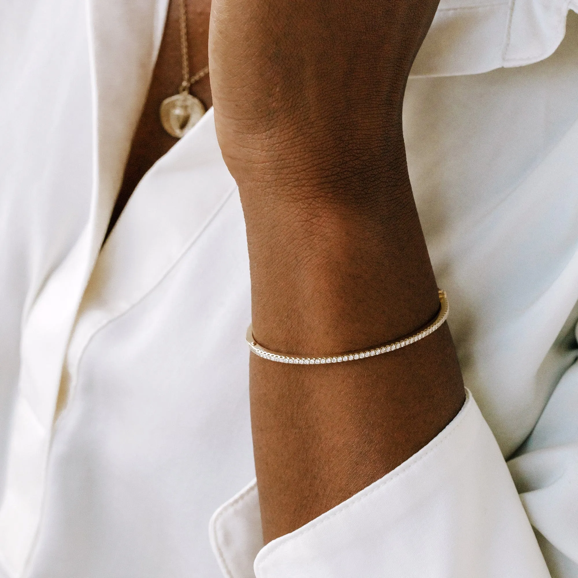 Hinged Pavé Diamond Bracelet