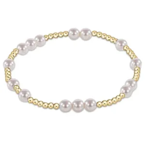 Hope Unwritten Gold Bead Bracelet 5mm Pearl