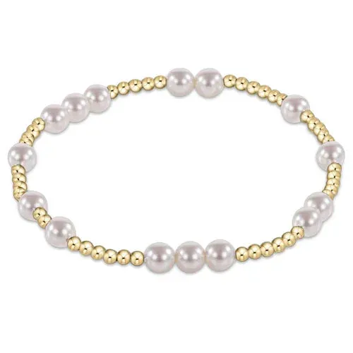 Hope Unwritten Gold Bead Bracelet 5mm Pearl
