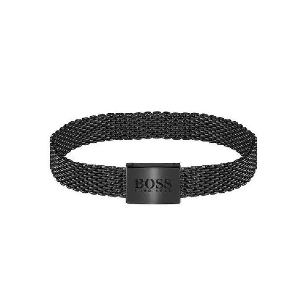 Hugo Boss Men's Ionic Plated Black Steel Bracelet