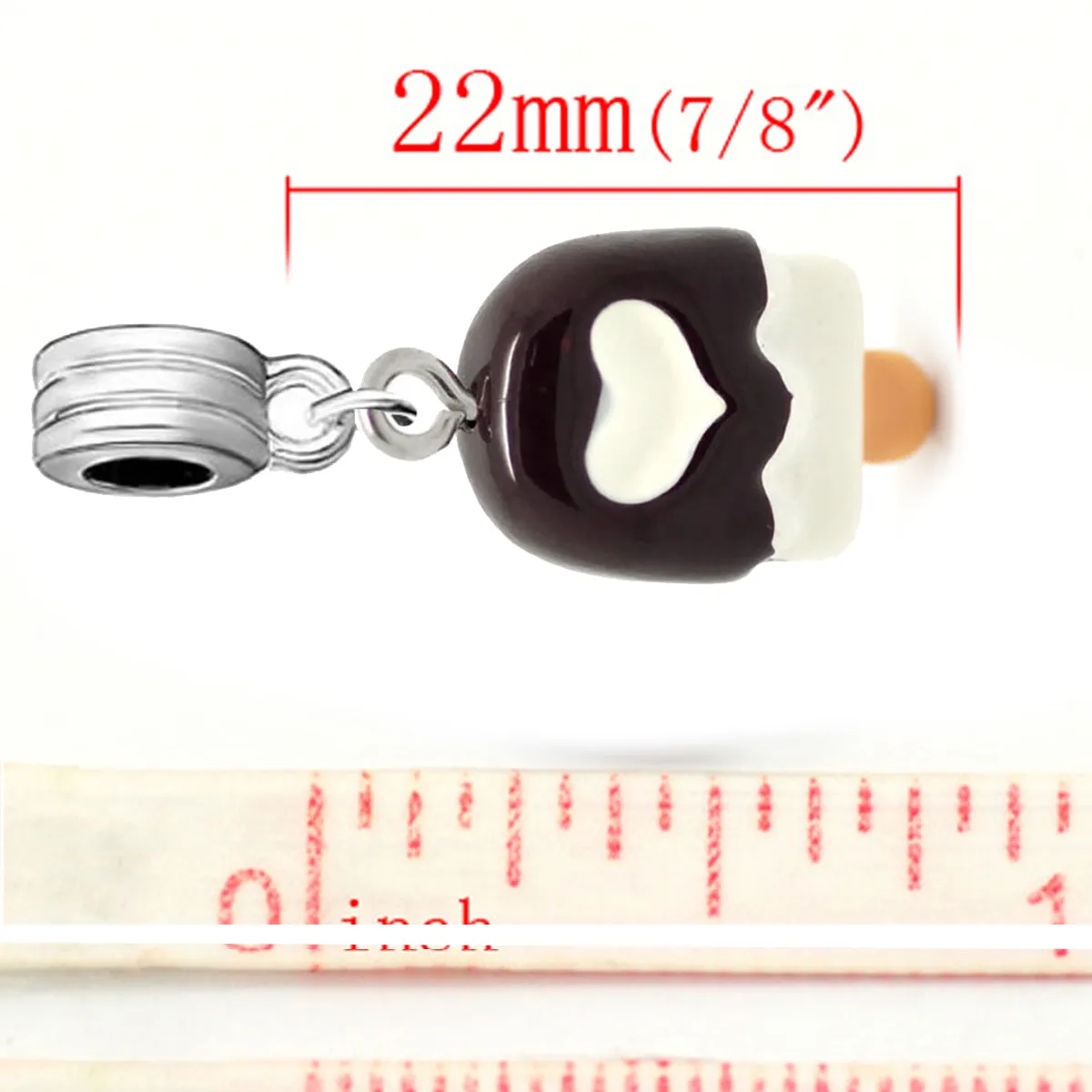 Ice Cream Bead Compatible for Most European Snake Chain Bracelet (Vanilla)
