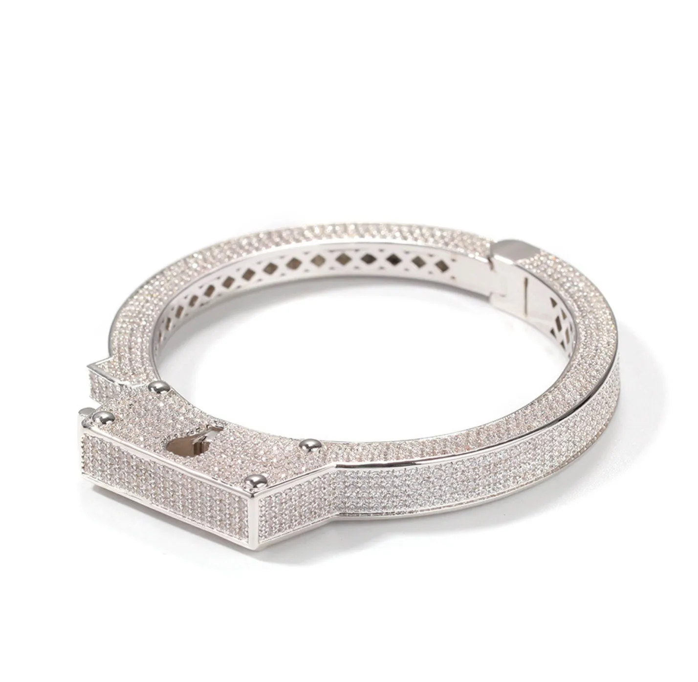 Iced Out Bracelet | Diamond Cuff Bracelet | Mens Bracelet | Diamond Bracelet | Cuff Bracelet | Bracelets