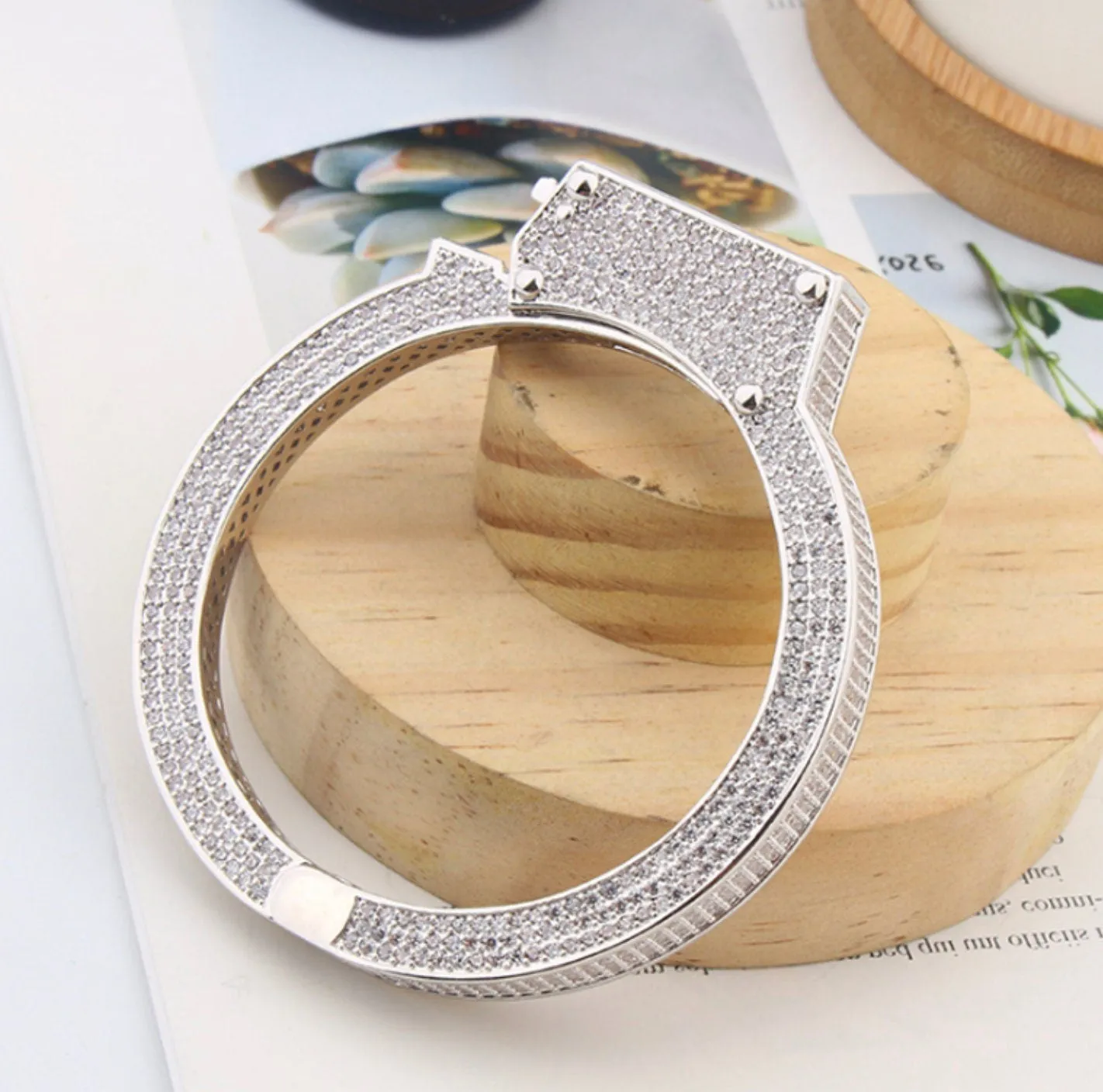 Iced Out Bracelet | Diamond Cuff Bracelet | Mens Bracelet | Diamond Bracelet | Cuff Bracelet | Bracelets