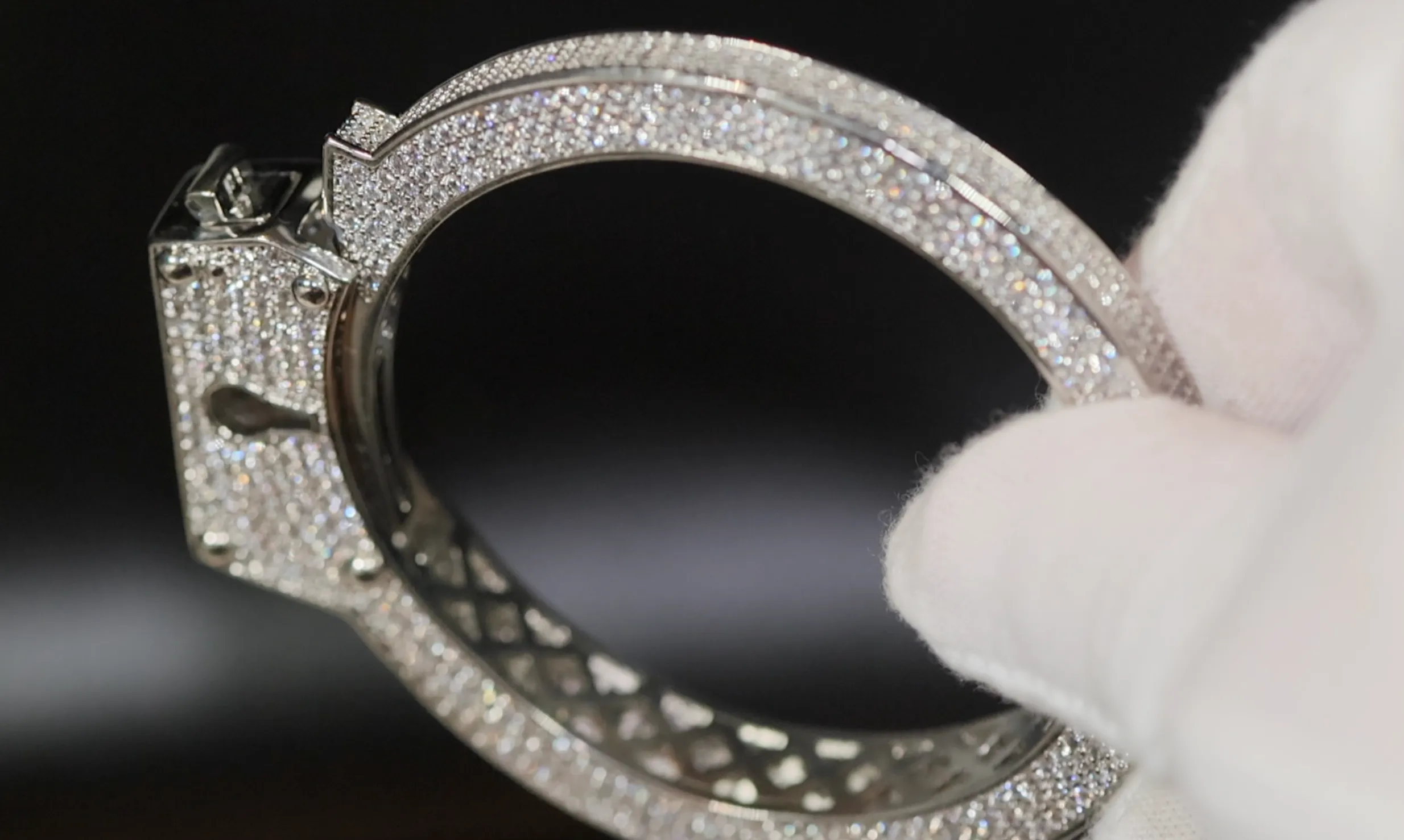 Iced Out Bracelet | Diamond Cuff Bracelet | Mens Bracelet | Diamond Bracelet | Cuff Bracelet | Bracelets