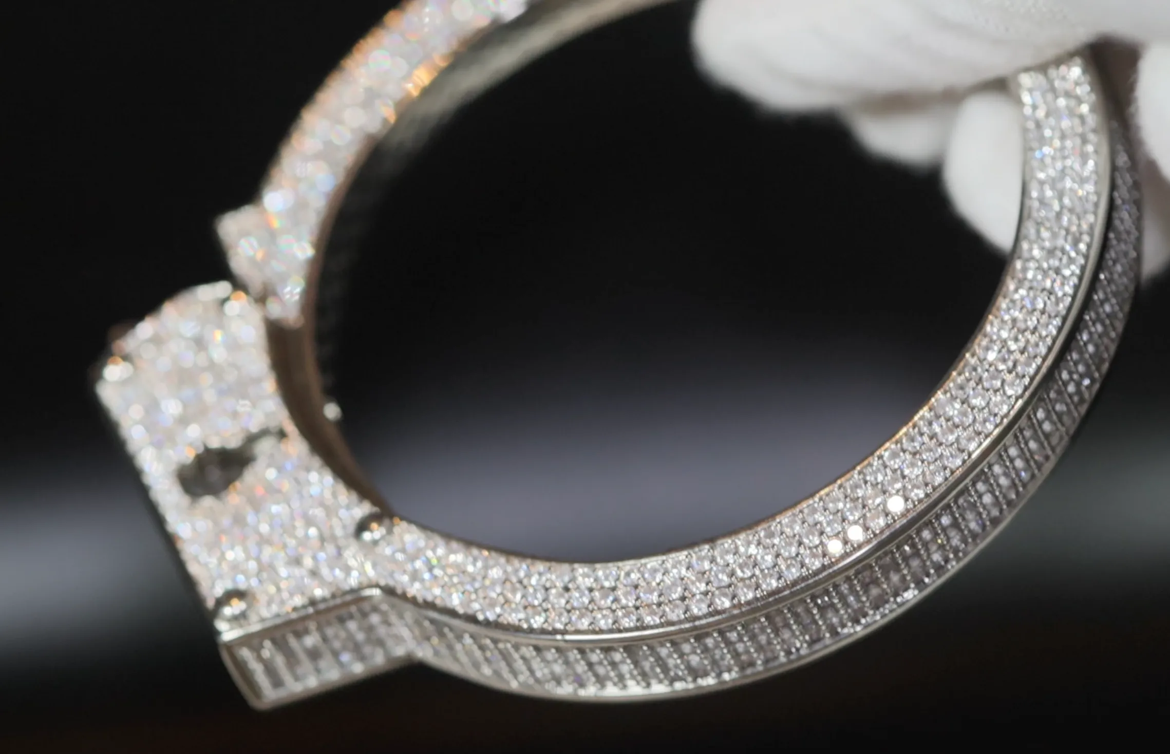 Iced Out Bracelet | Diamond Cuff Bracelet | Mens Bracelet | Diamond Bracelet | Cuff Bracelet | Bracelets