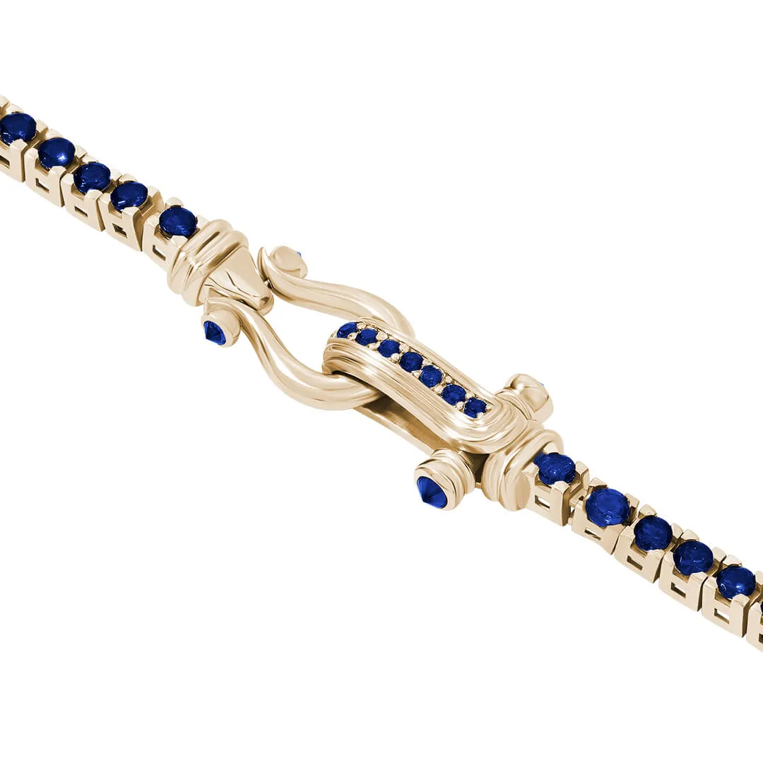 Iconic Tennis & Leather Wrap Bracelet in Silver