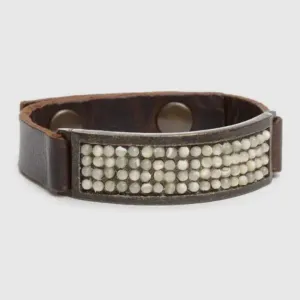 ID Leather Bracelet – With Gems