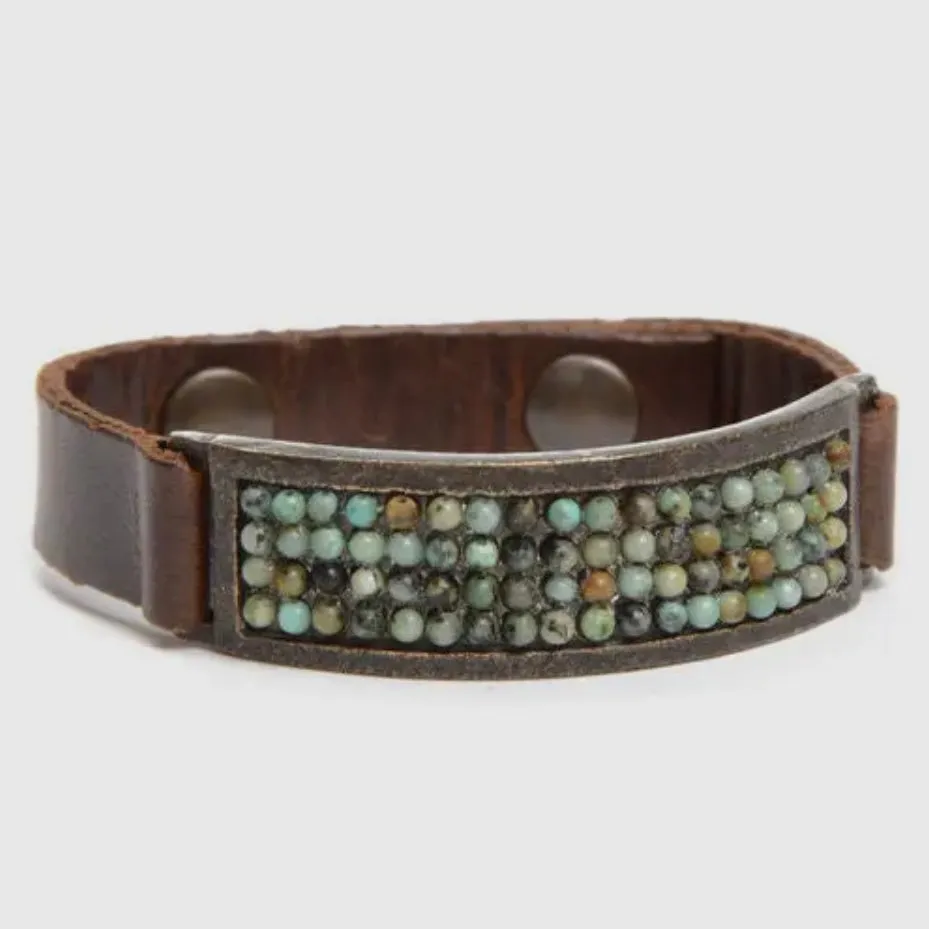ID Leather Bracelet – With Gems