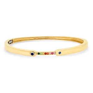 IDEALIST RAINBOW SAPPHIRE HINGE BRACELET, GOLD