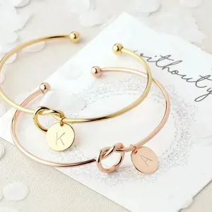 Initial Letter Personalized Bracelet Valentines Day Presents Bridesmaid Gift Wedding Gift Party Favor Gift for Her
