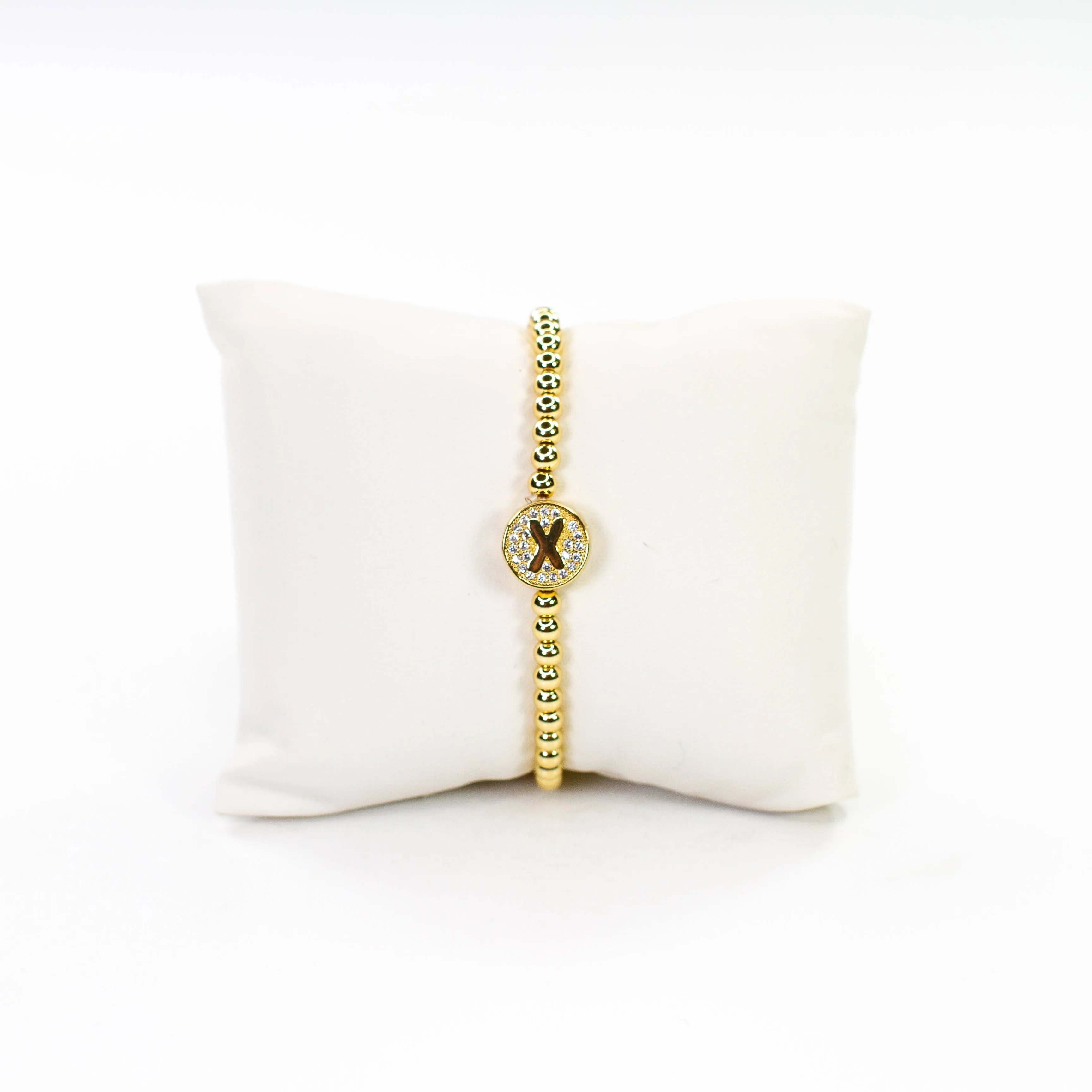 Initial Simulated Diamond Bracelet: A