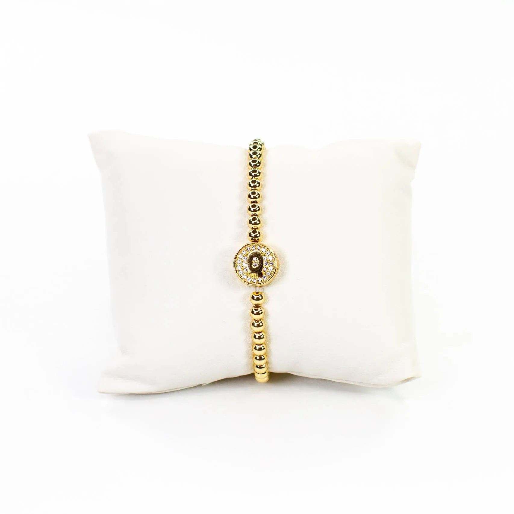 Initial Simulated Diamond Bracelet: A