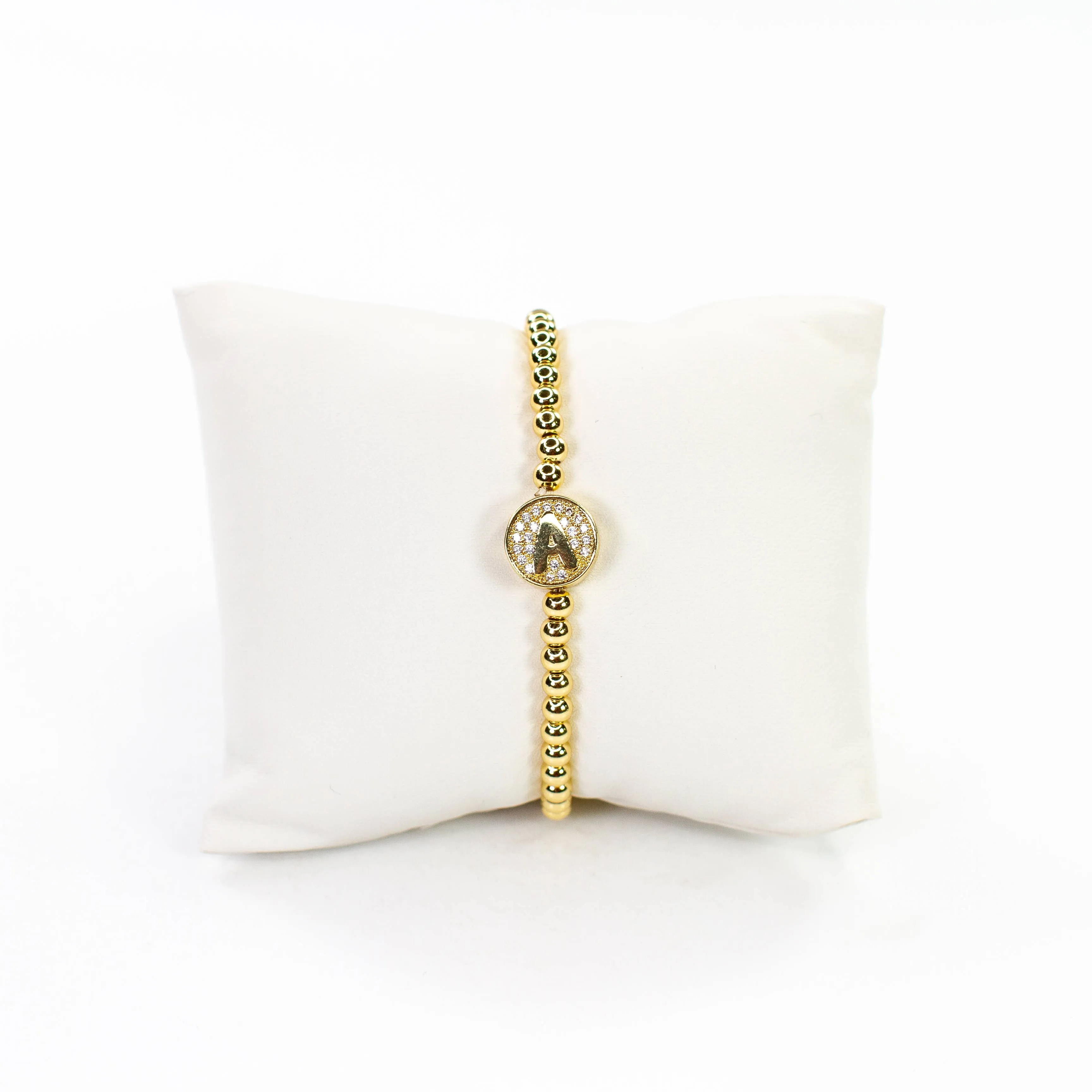 Initial Simulated Diamond Bracelet: A