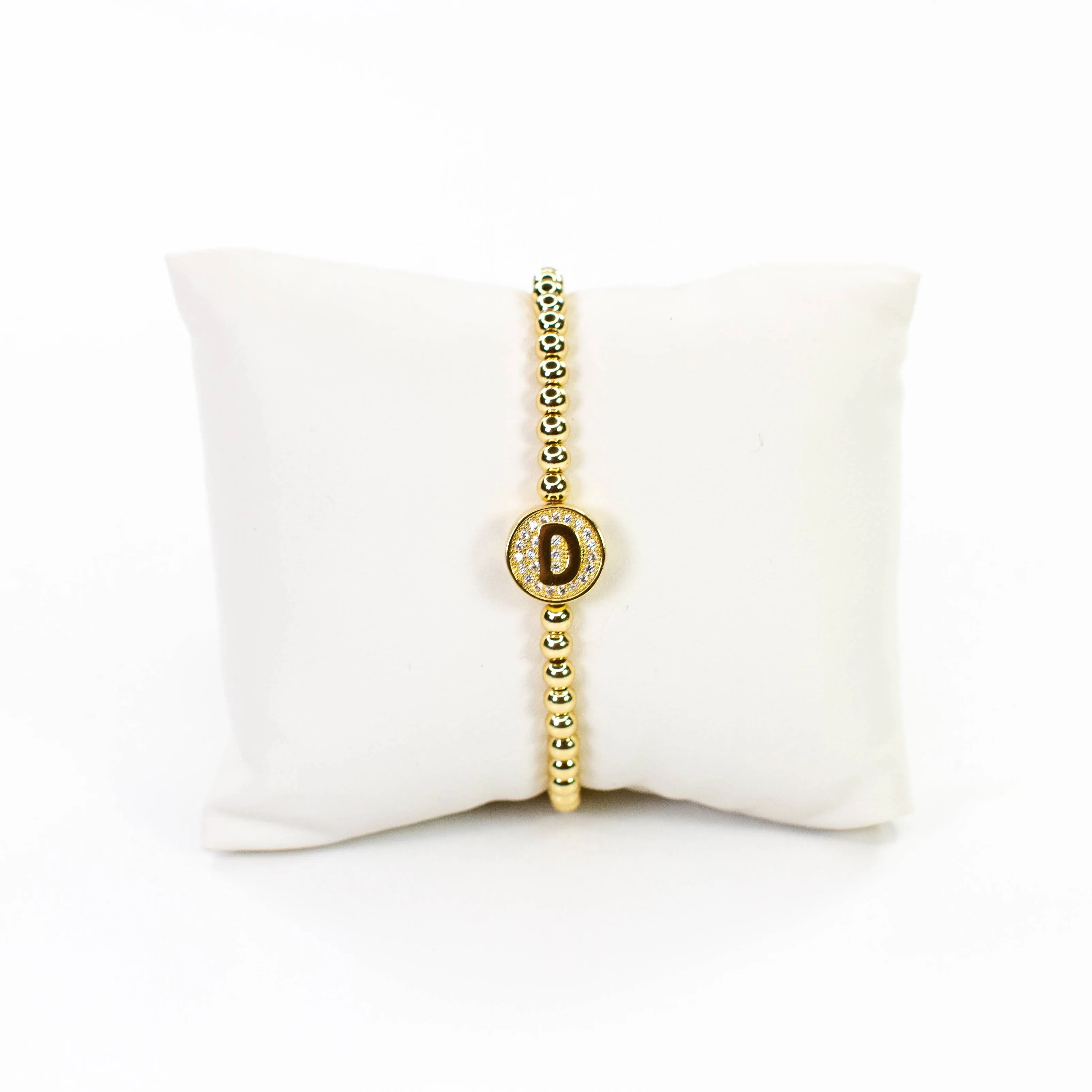 Initial Simulated Diamond Bracelet: A