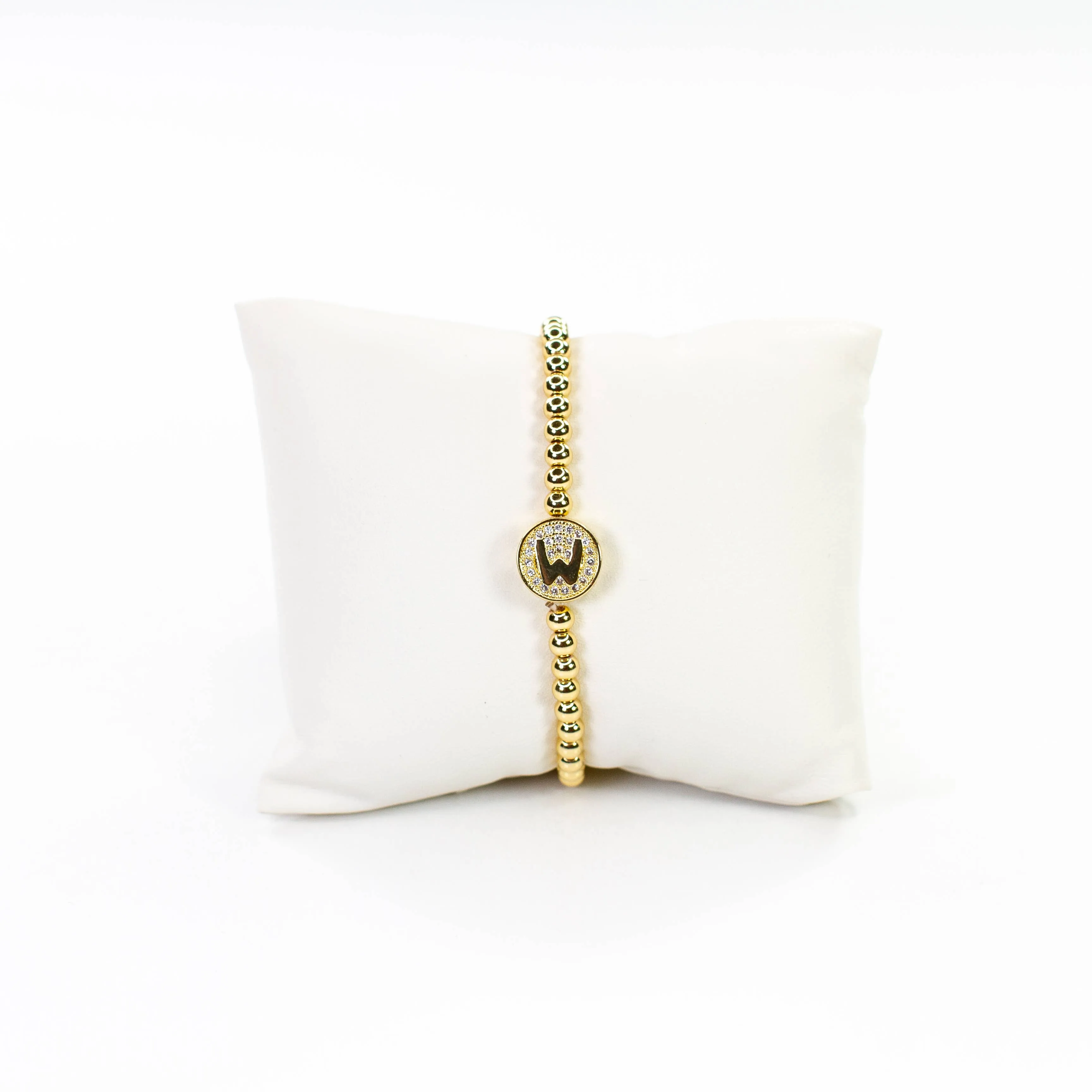 Initial Simulated Diamond Bracelet: A
