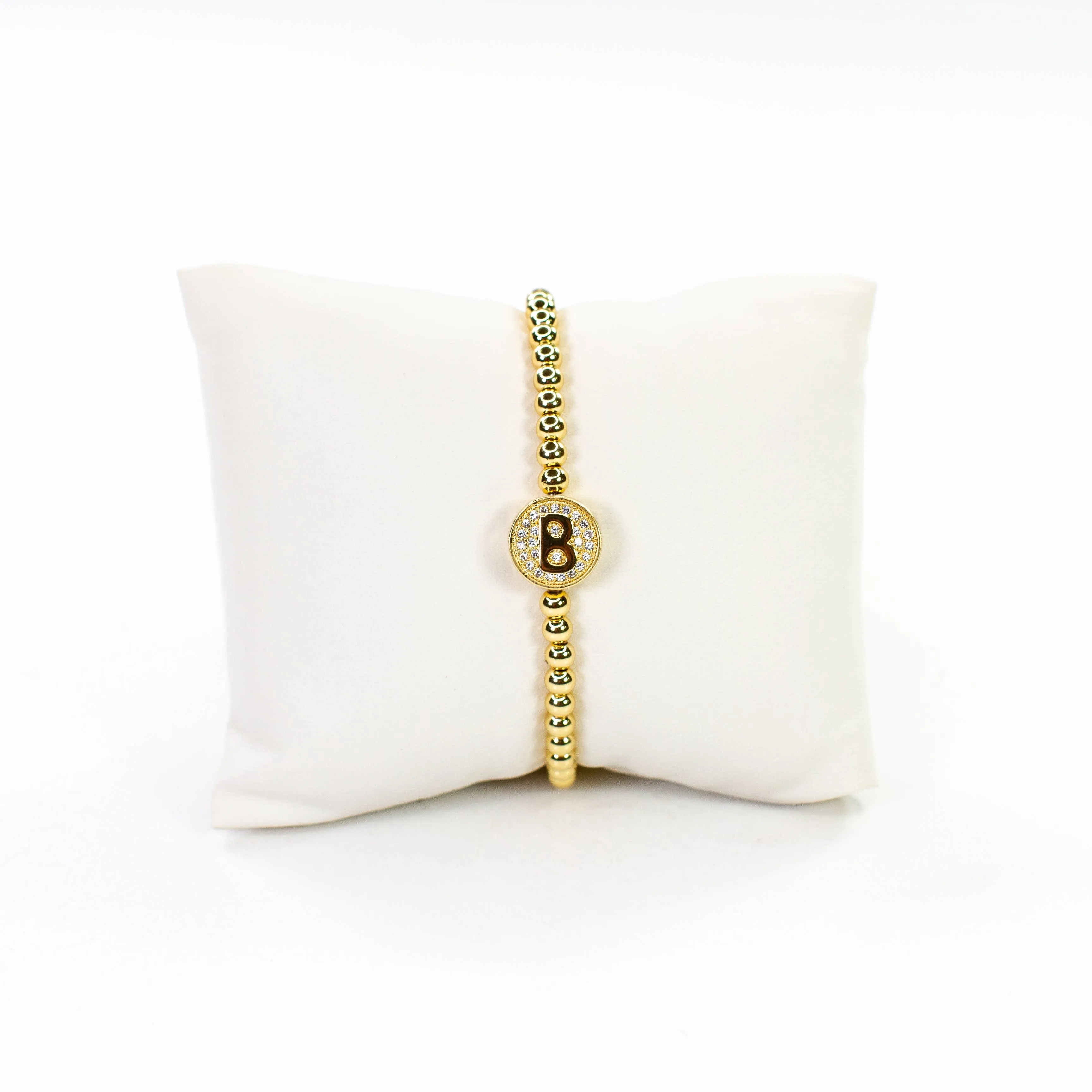Initial Simulated Diamond Bracelet: A