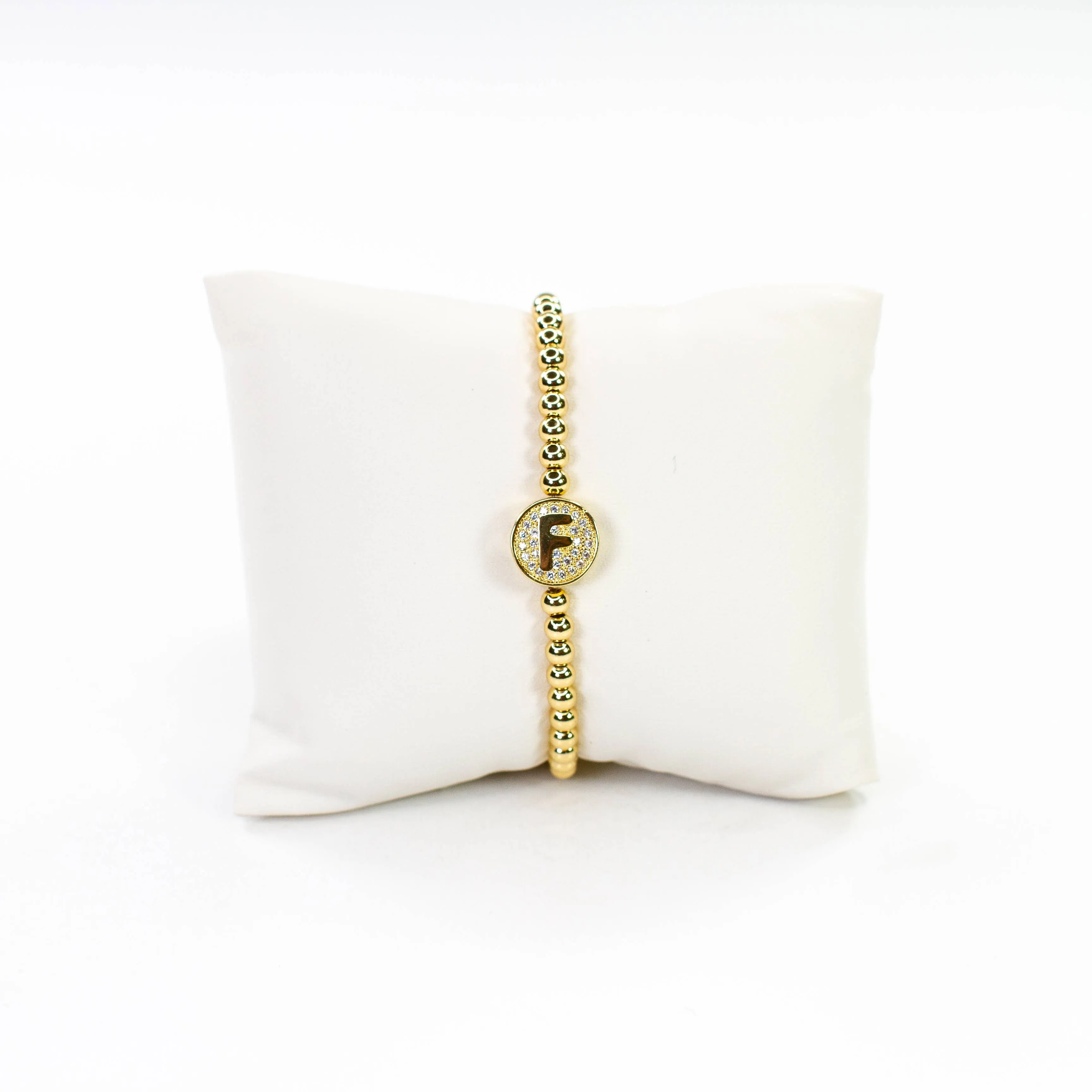 Initial Simulated Diamond Bracelet: A
