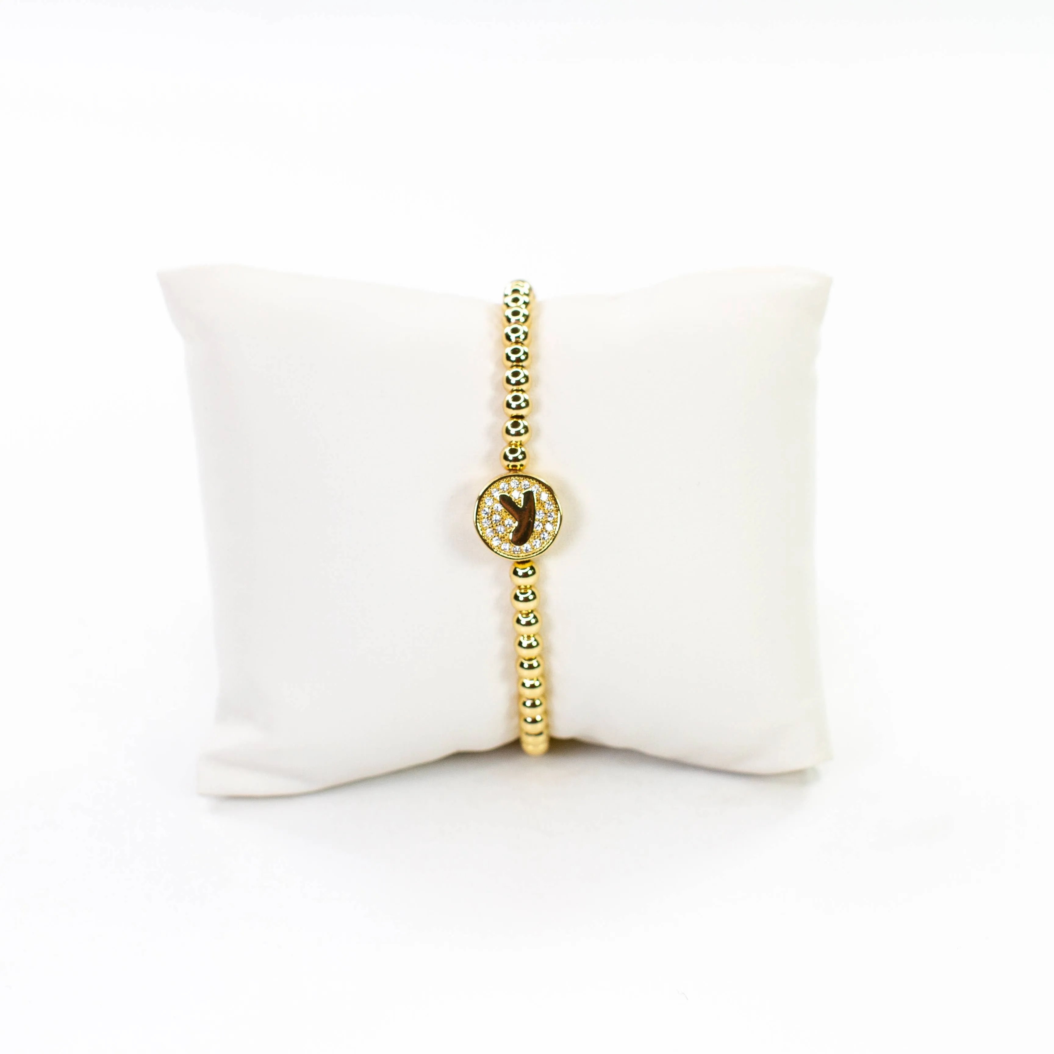 Initial Simulated Diamond Bracelet: A