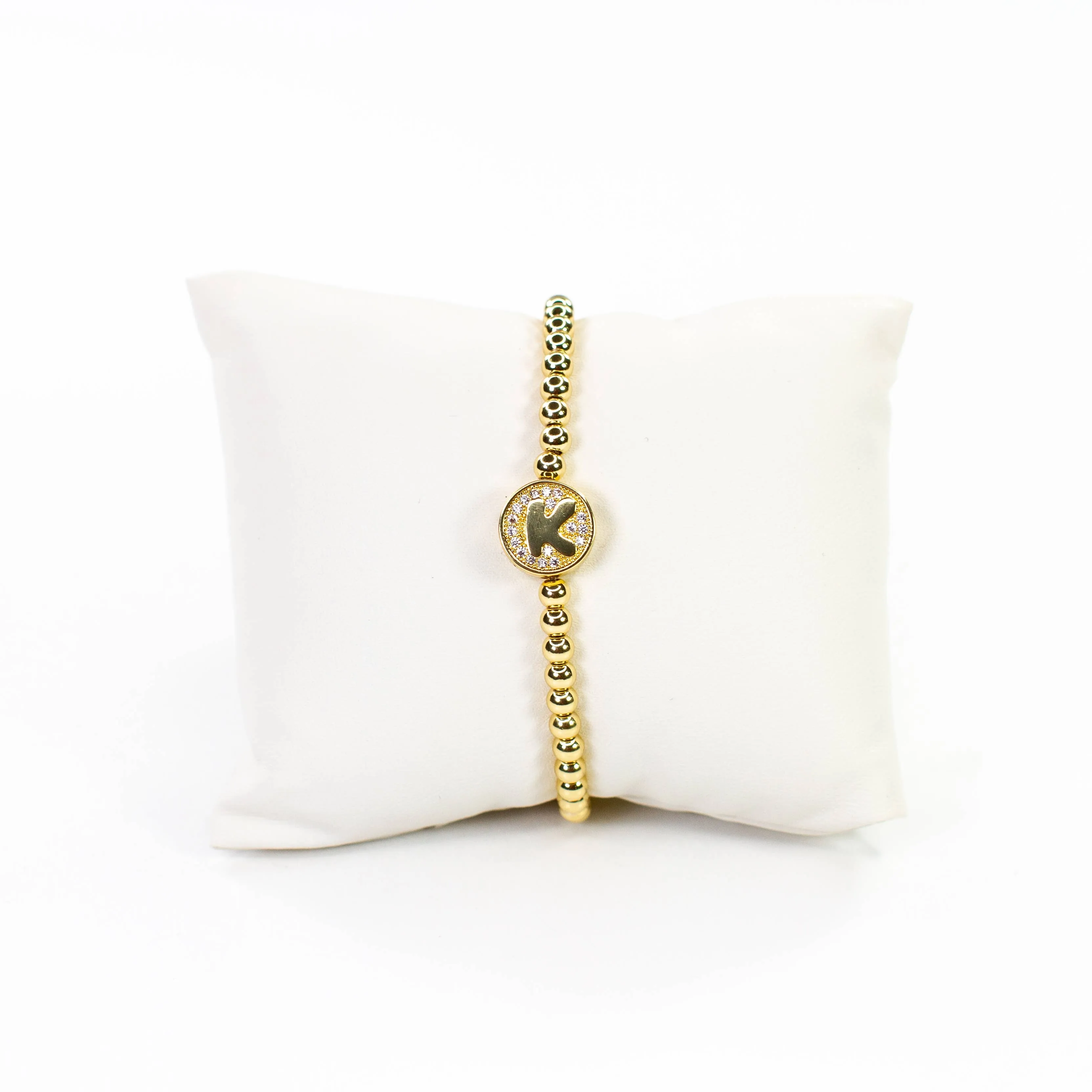 Initial Simulated Diamond Bracelet: A