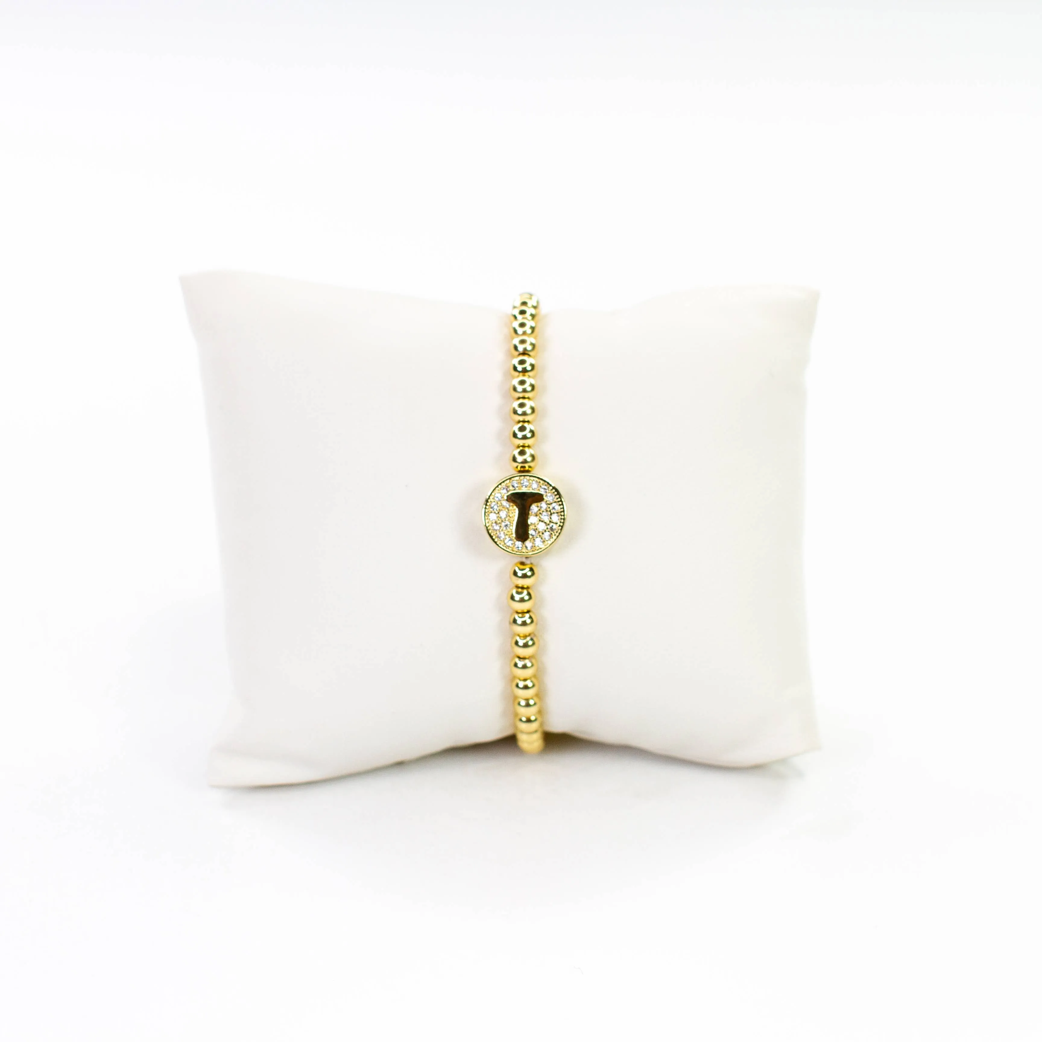 Initial Simulated Diamond Bracelet: A