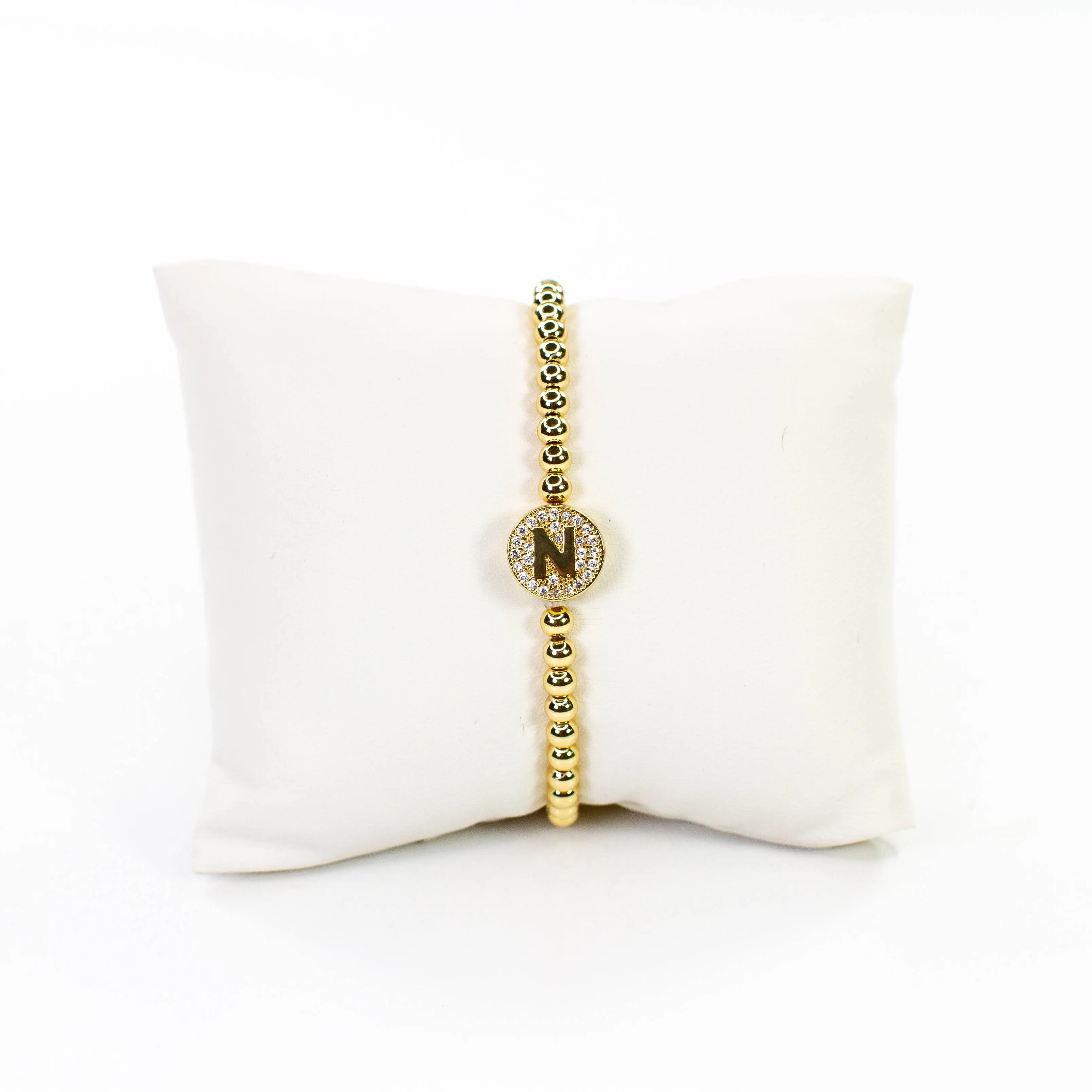 Initial Simulated Diamond Bracelet: A