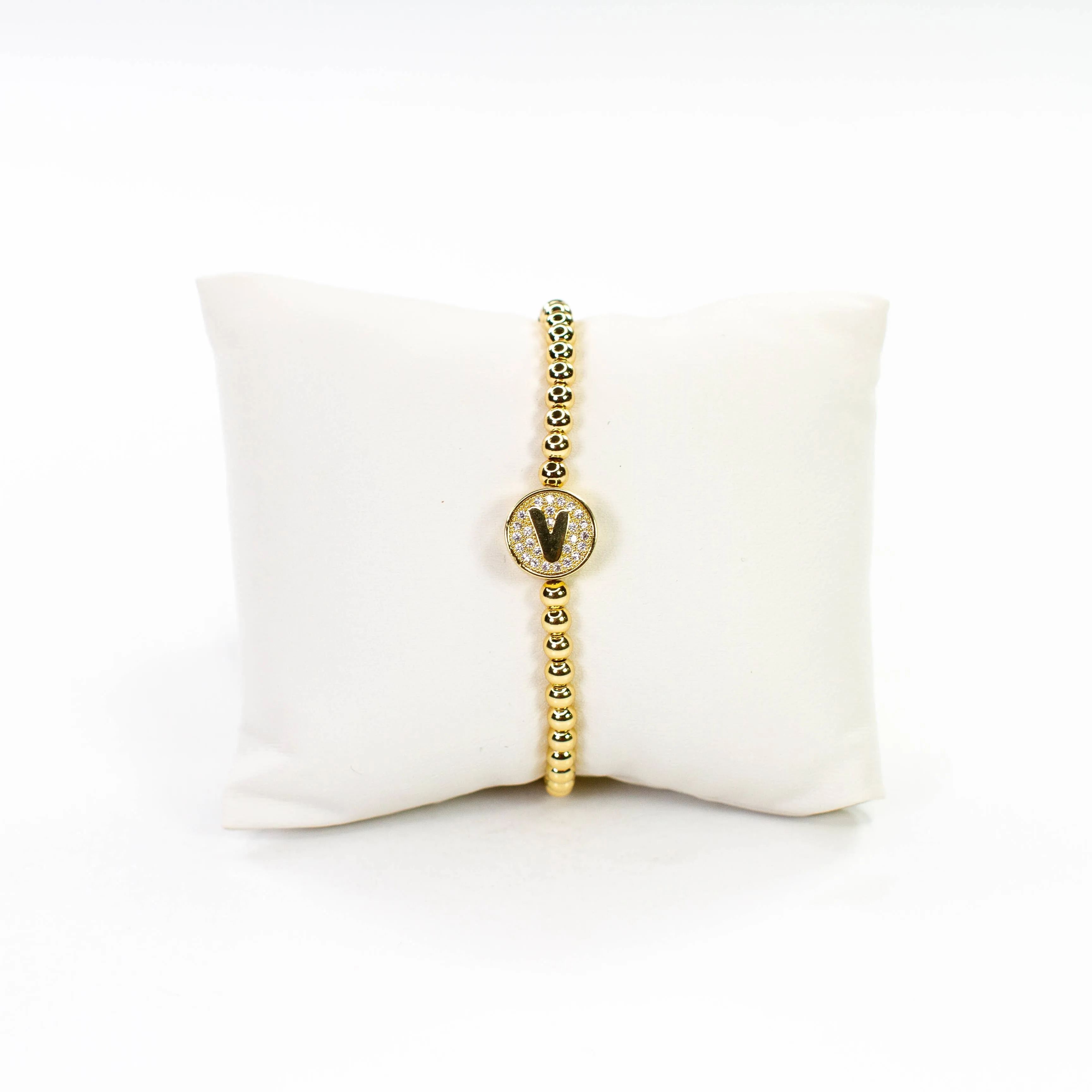 Initial Simulated Diamond Bracelet: A
