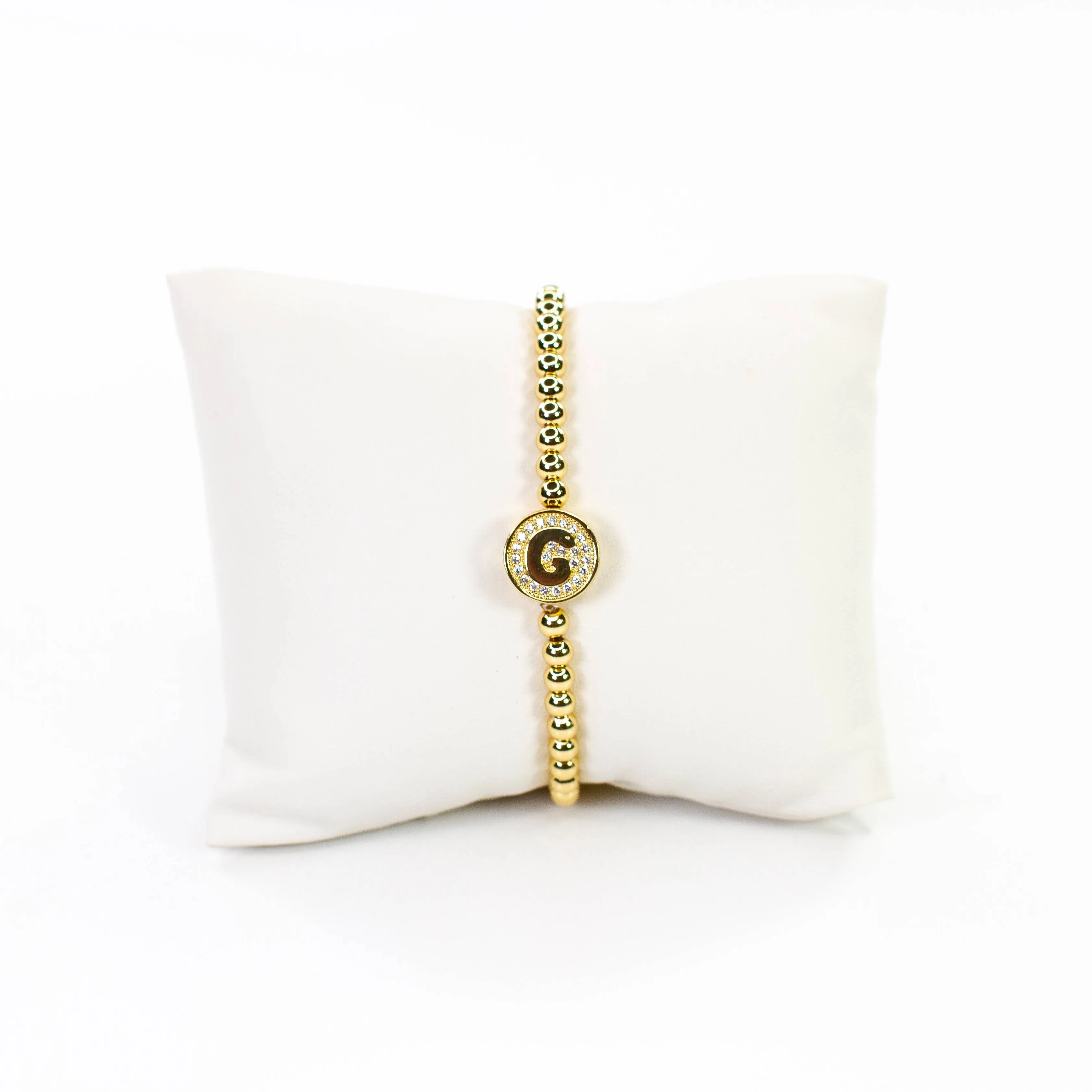Initial Simulated Diamond Bracelet: A