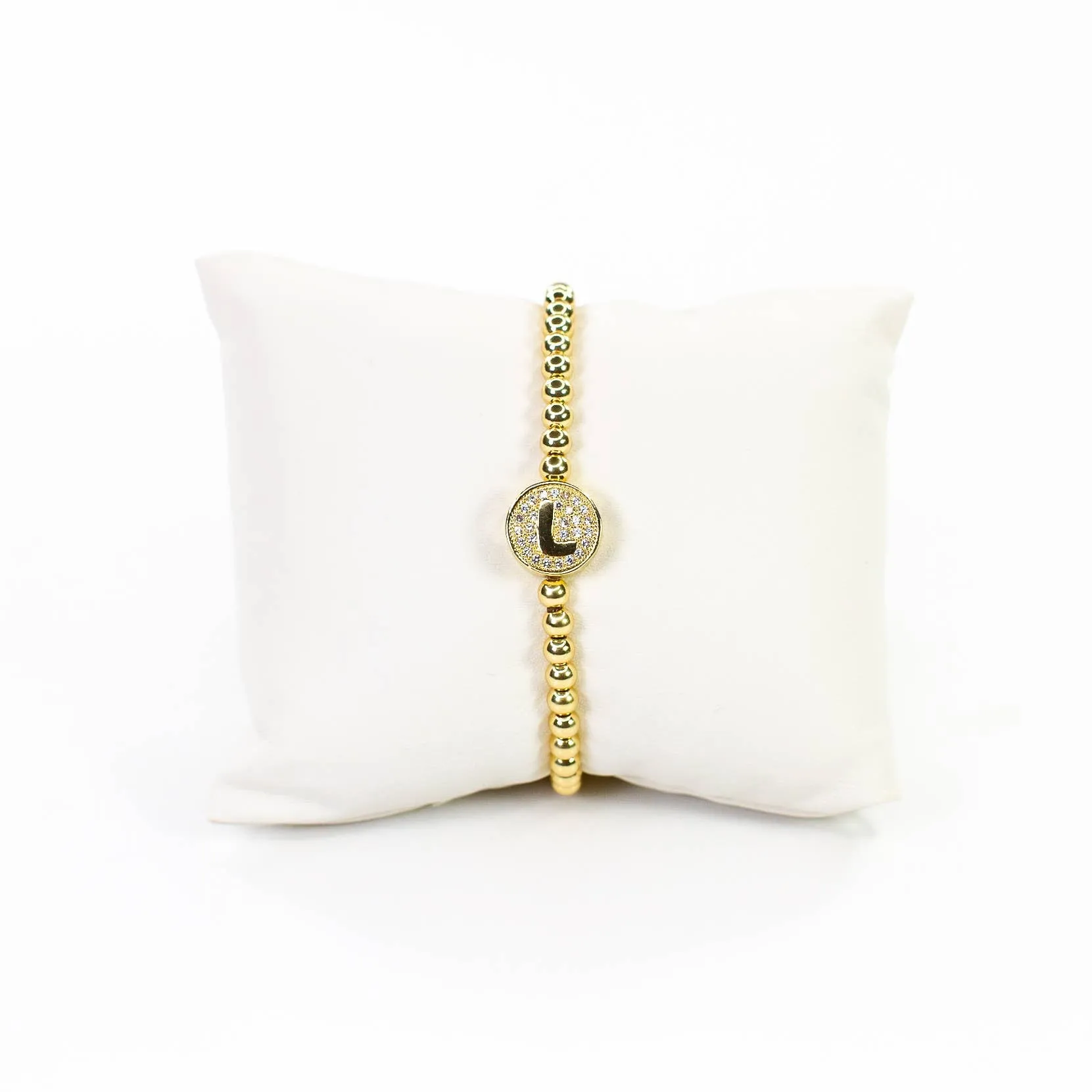 Initial Simulated Diamond Bracelet: A