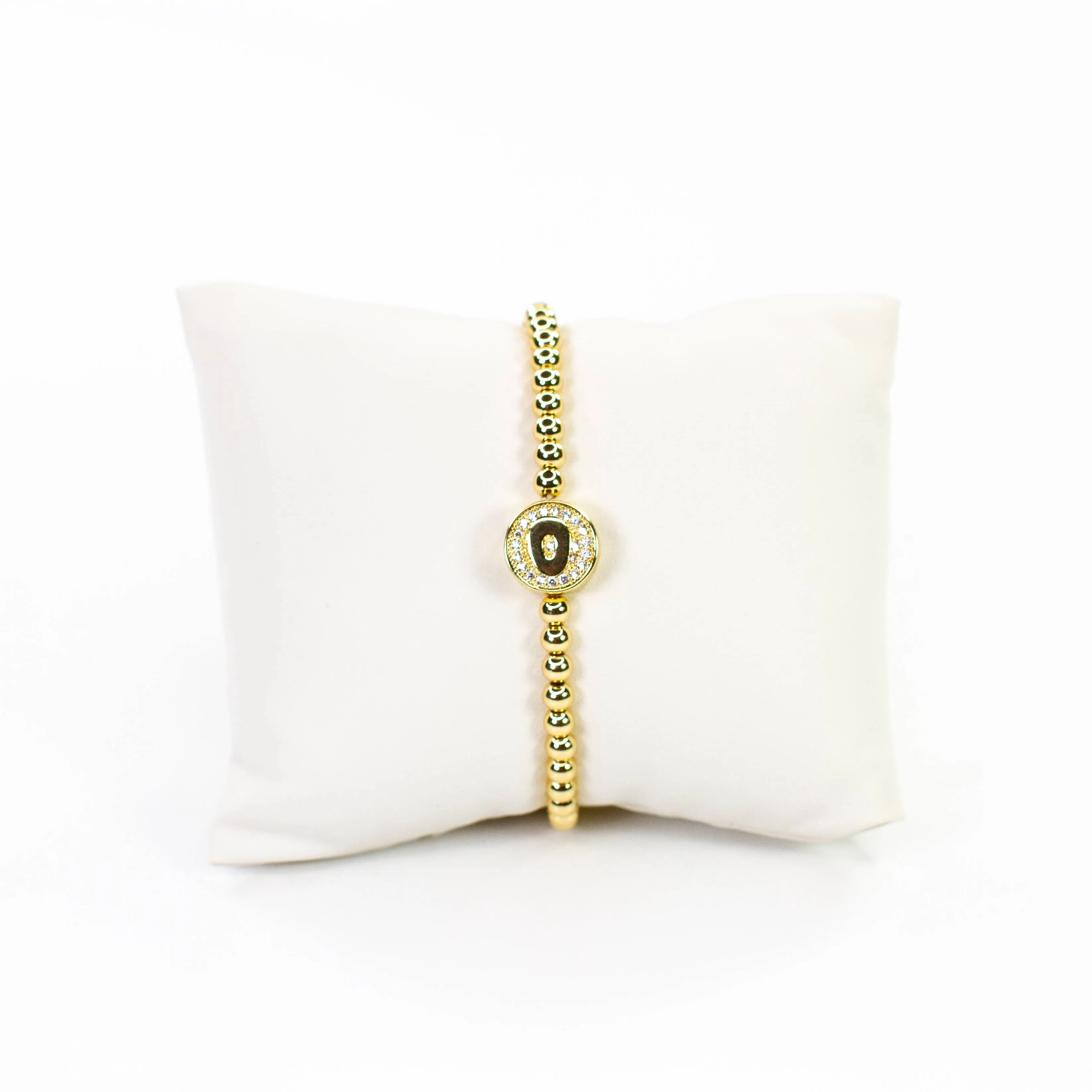 Initial Simulated Diamond Bracelet: A