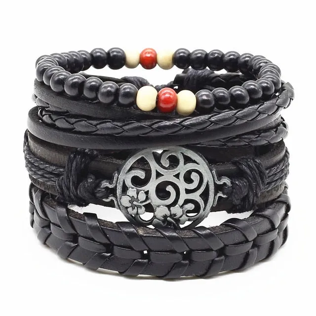 Jace Leather Bracelets Set
