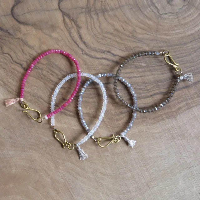 jewel tassel layering bracelets - Amy Weber Design