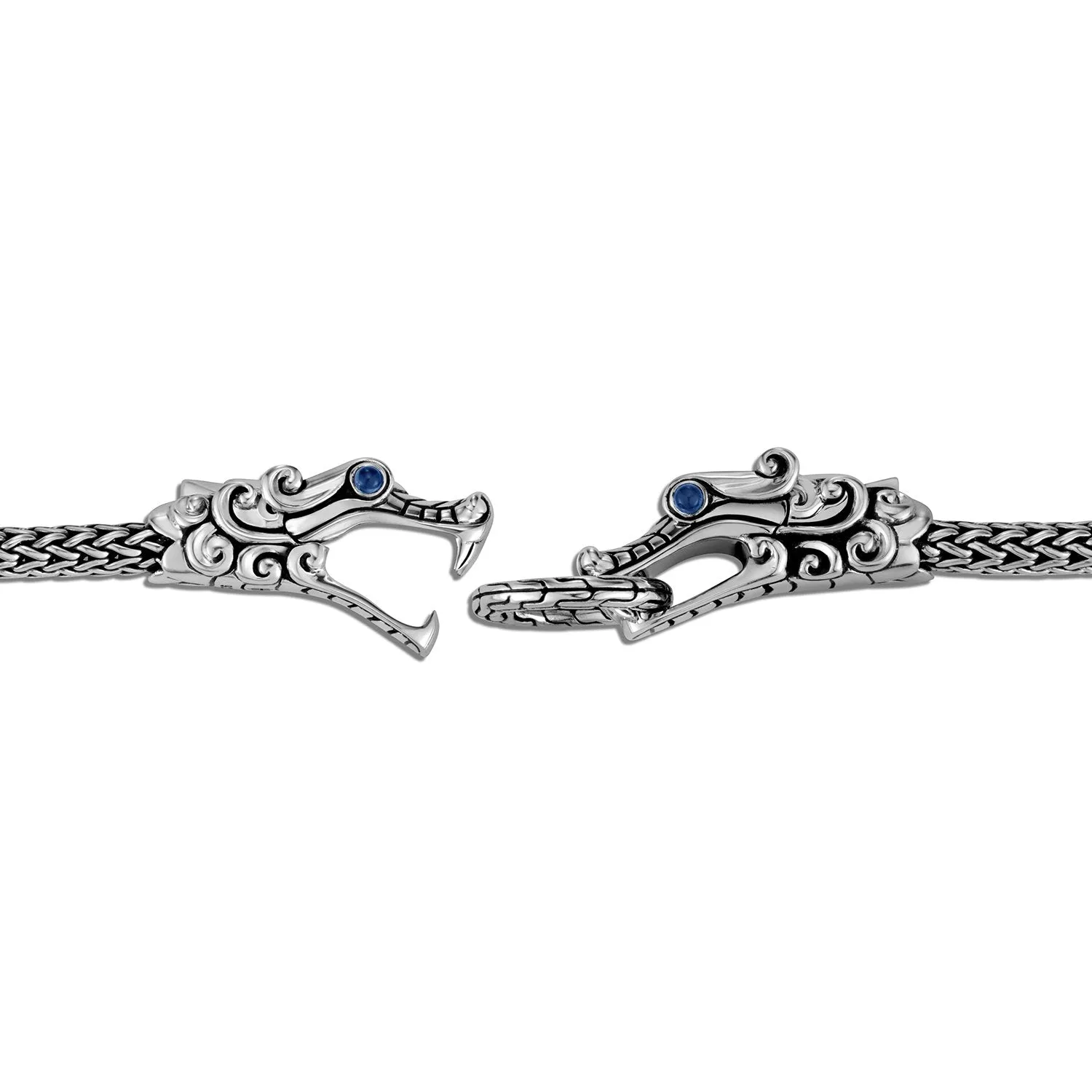 John Hardy Legends Naga Sterling Silver Double Dragon Head Station Bracelet