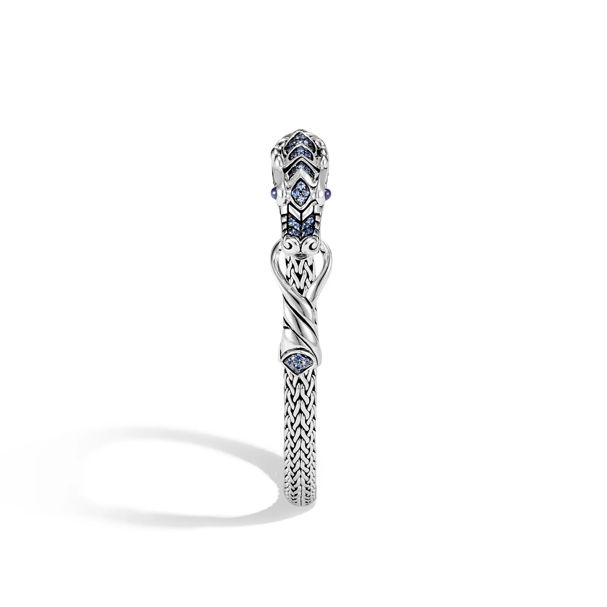 John Hardy Legends Sterling Silver Bracelet with Blue Sapphire Naga Head Station