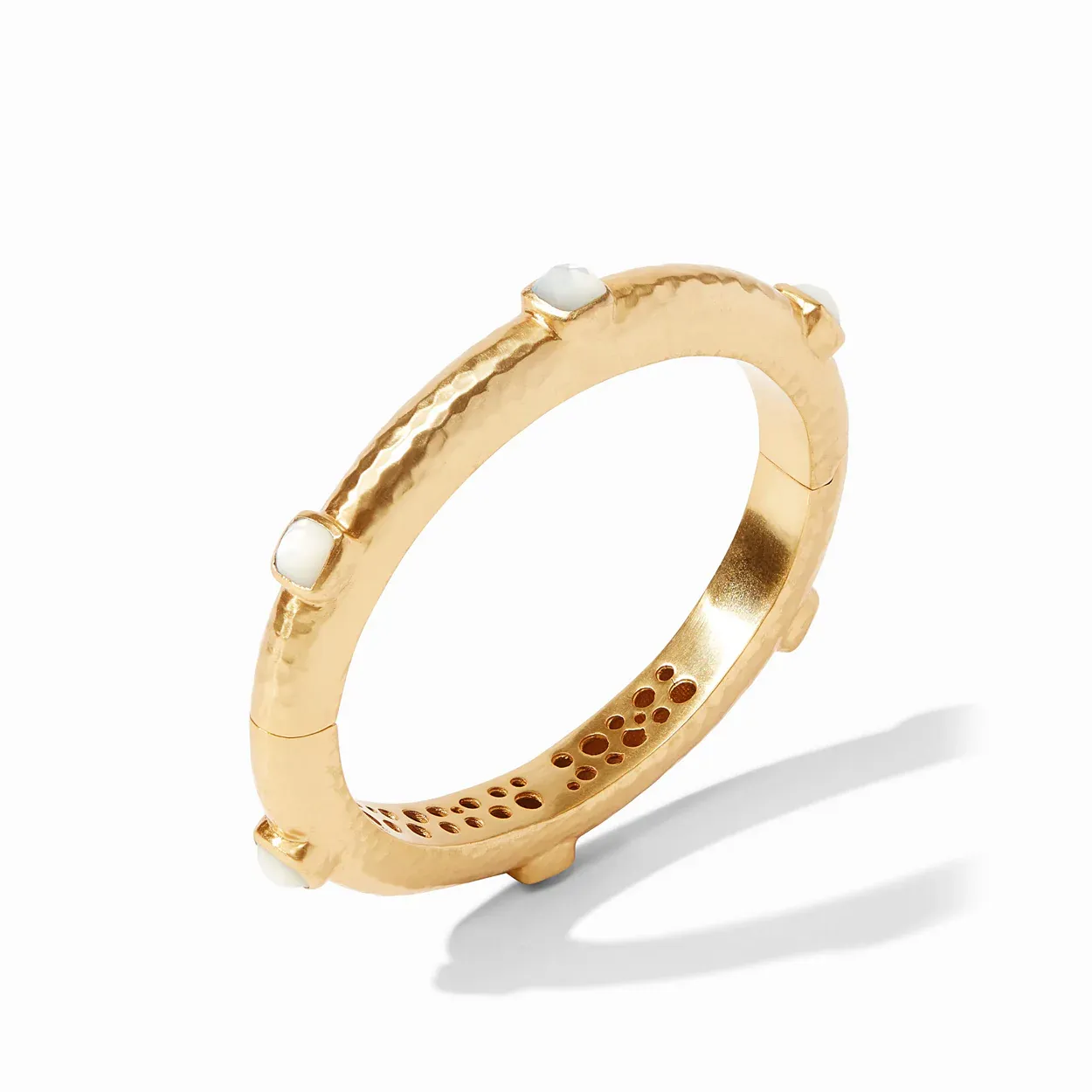 Julie Vos Catalina Hinge Bangle Mother of Pearl