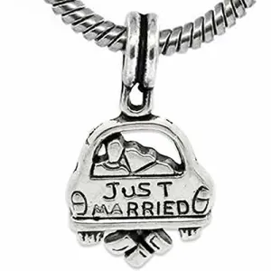 Just Married Dangle Charm For European Snake Chain Charm Bracelet