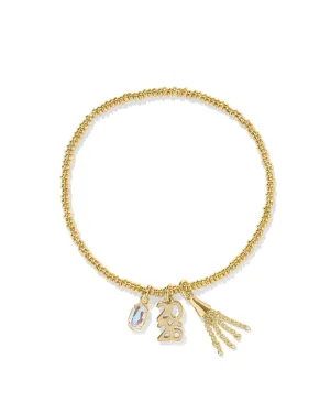 Kendra Scott 2026 Graduation Stretch Bracelet in Gold Dichroic Glass