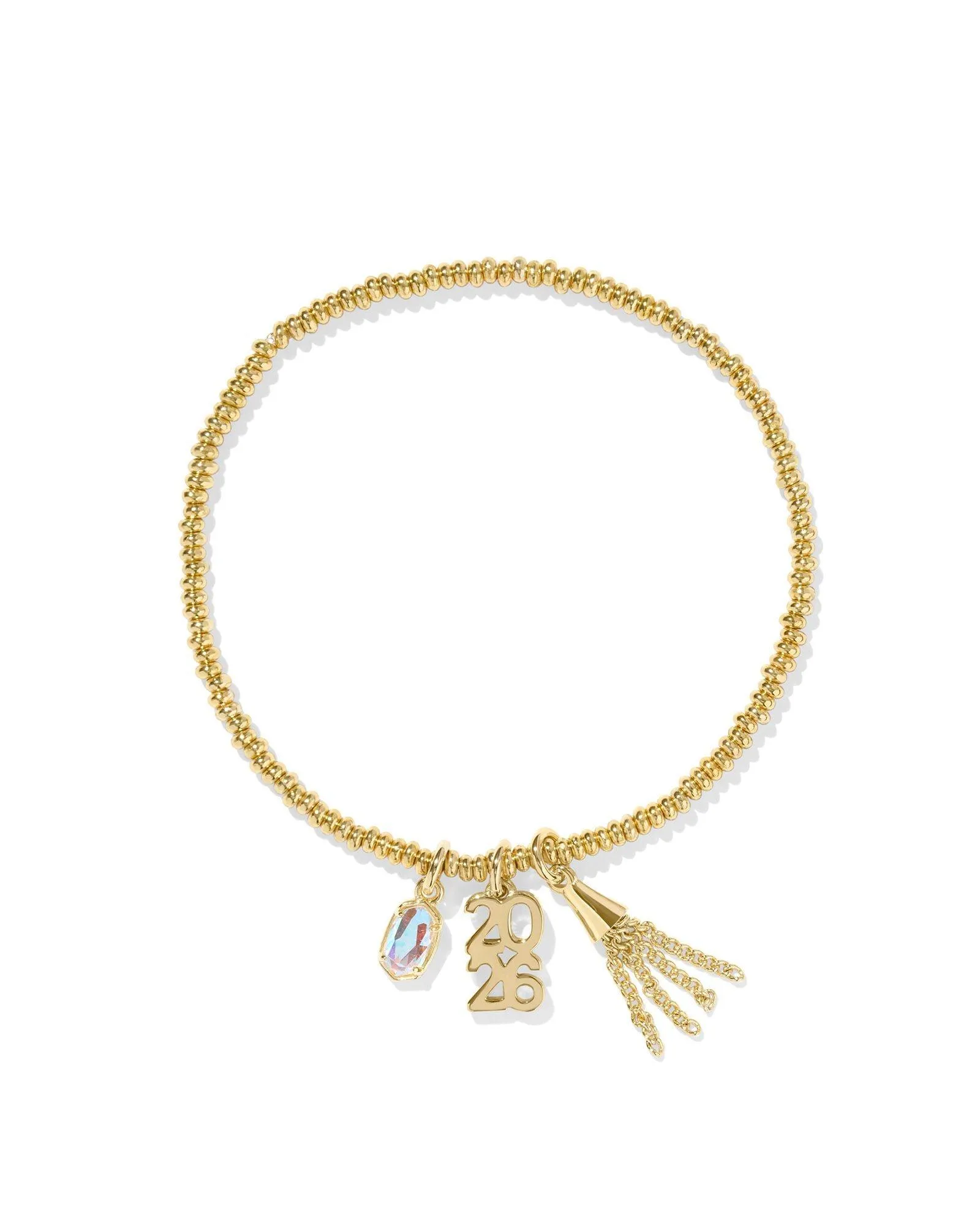 Kendra Scott 2026 Graduation Stretch Bracelet in Gold Dichroic Glass